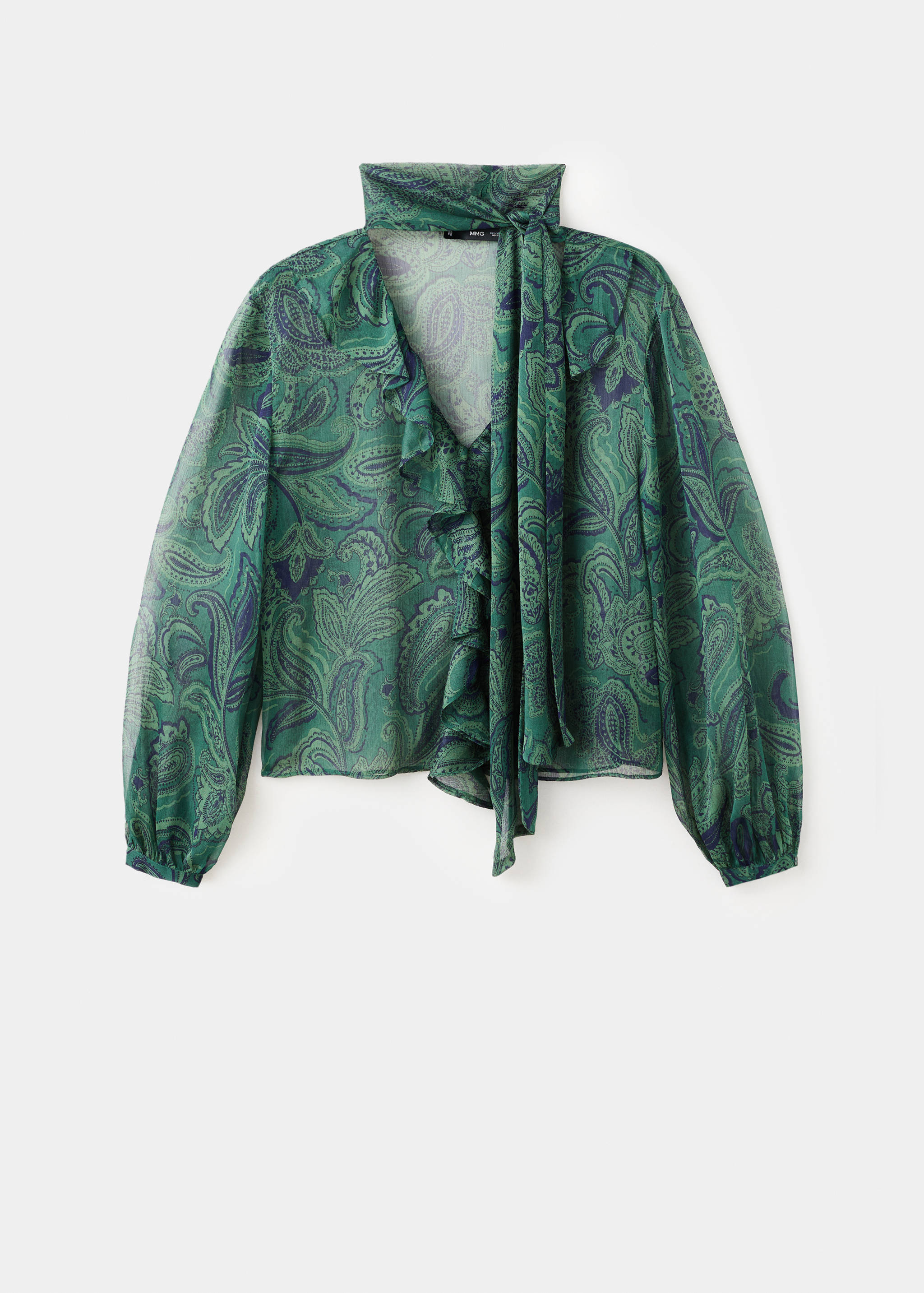 Paisley-print blouse with foulard - Article without model