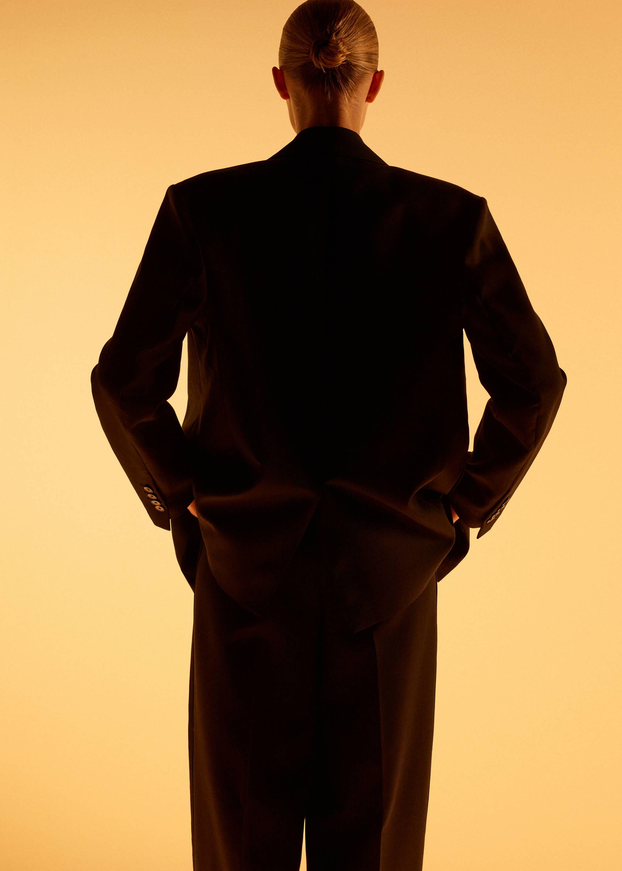 Veste de costume laine mélangée à rabats - Verso de l’article