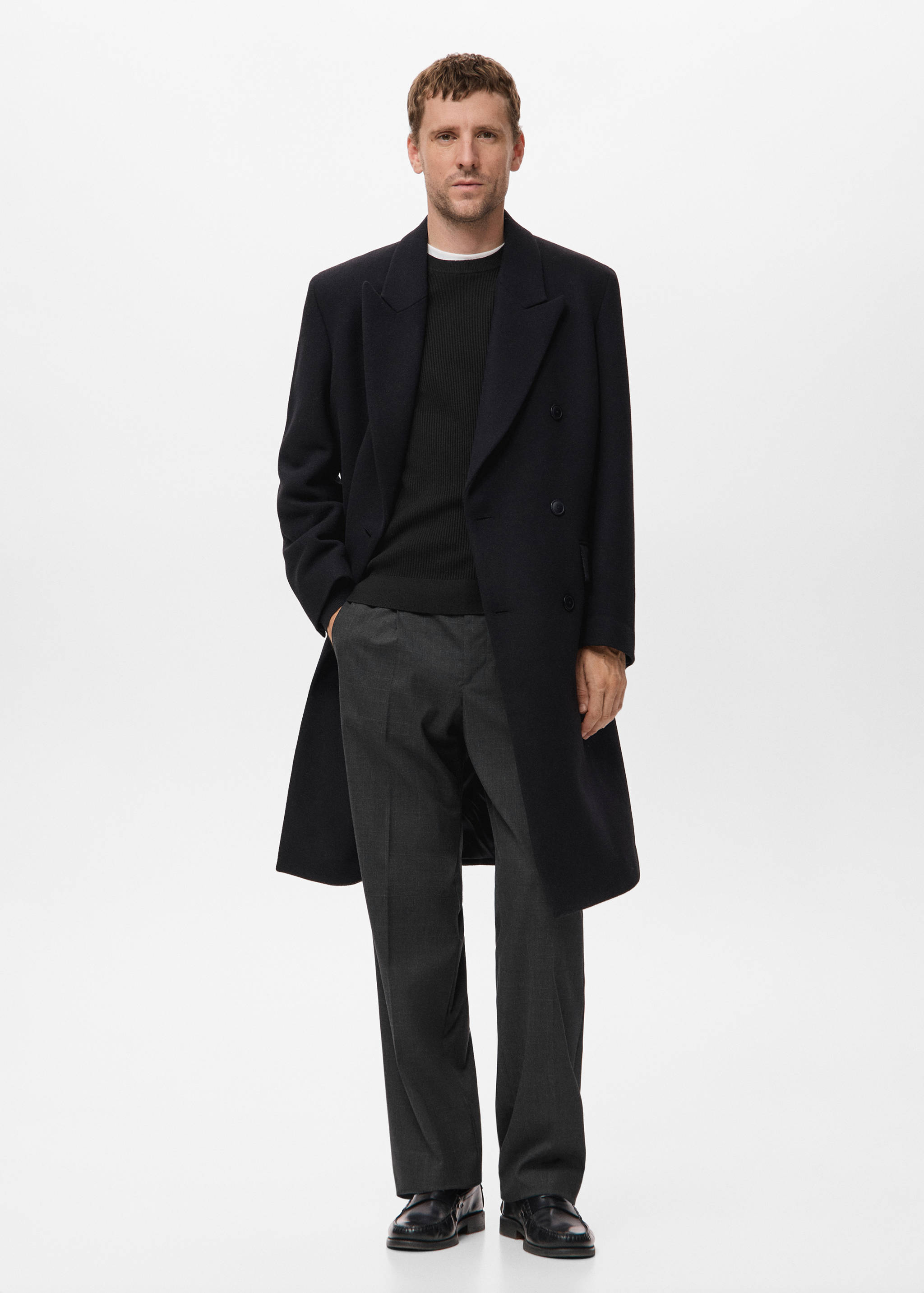 Relaxed-fit pleated trousers - General plane