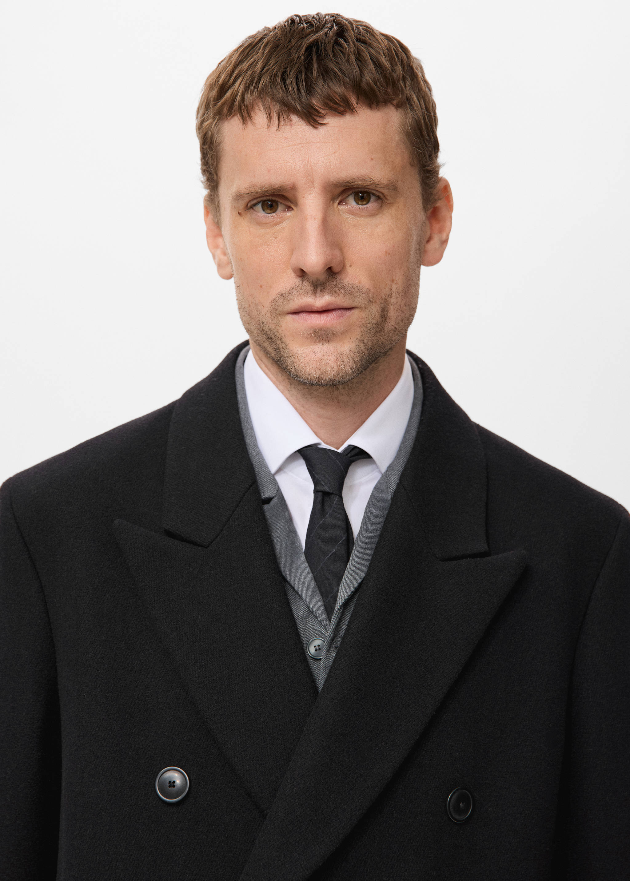 Long double-breasted wool coat - Details of the article 1