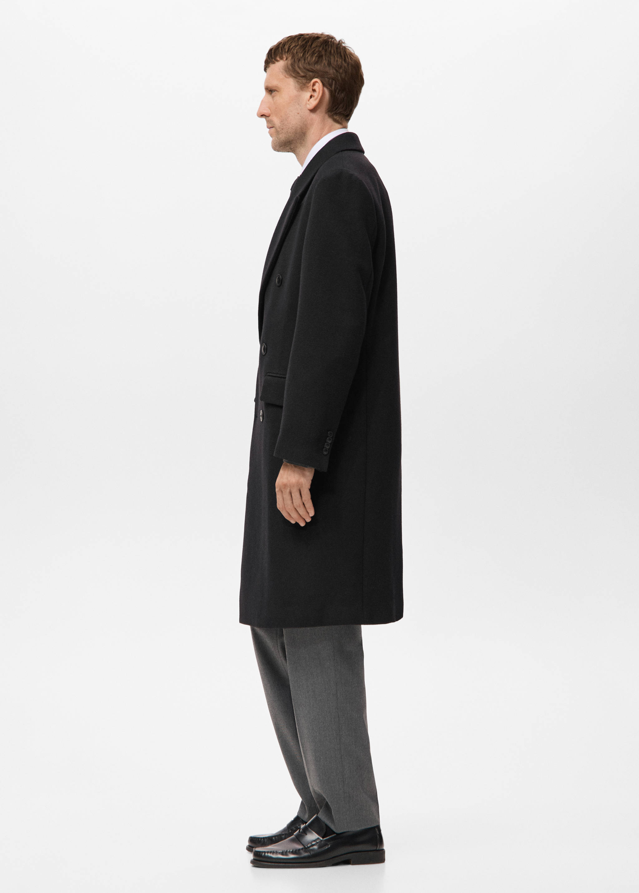 Long double-breasted wool coat - Details of the article 2