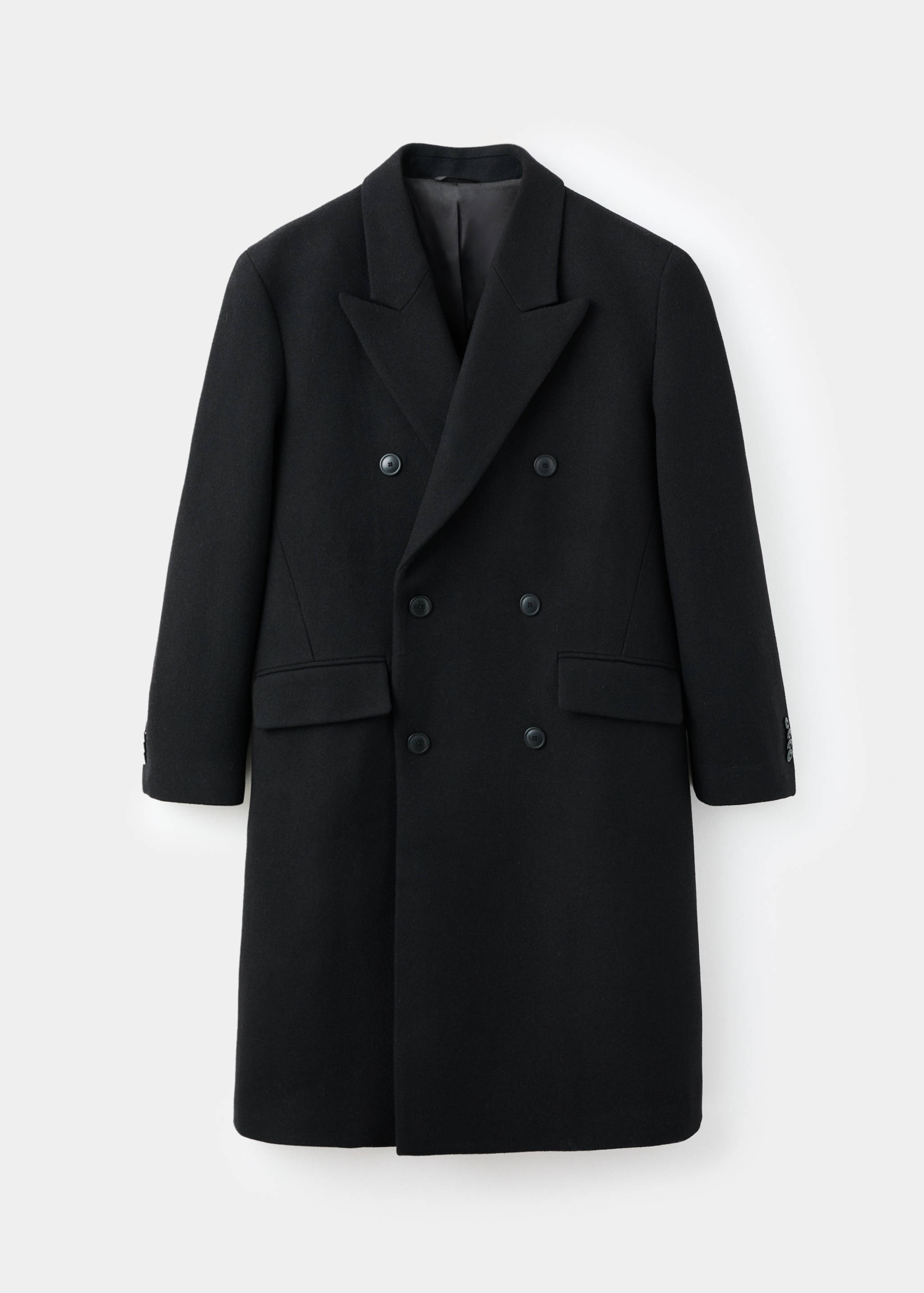 Long double-breasted wool coat - Article without model
