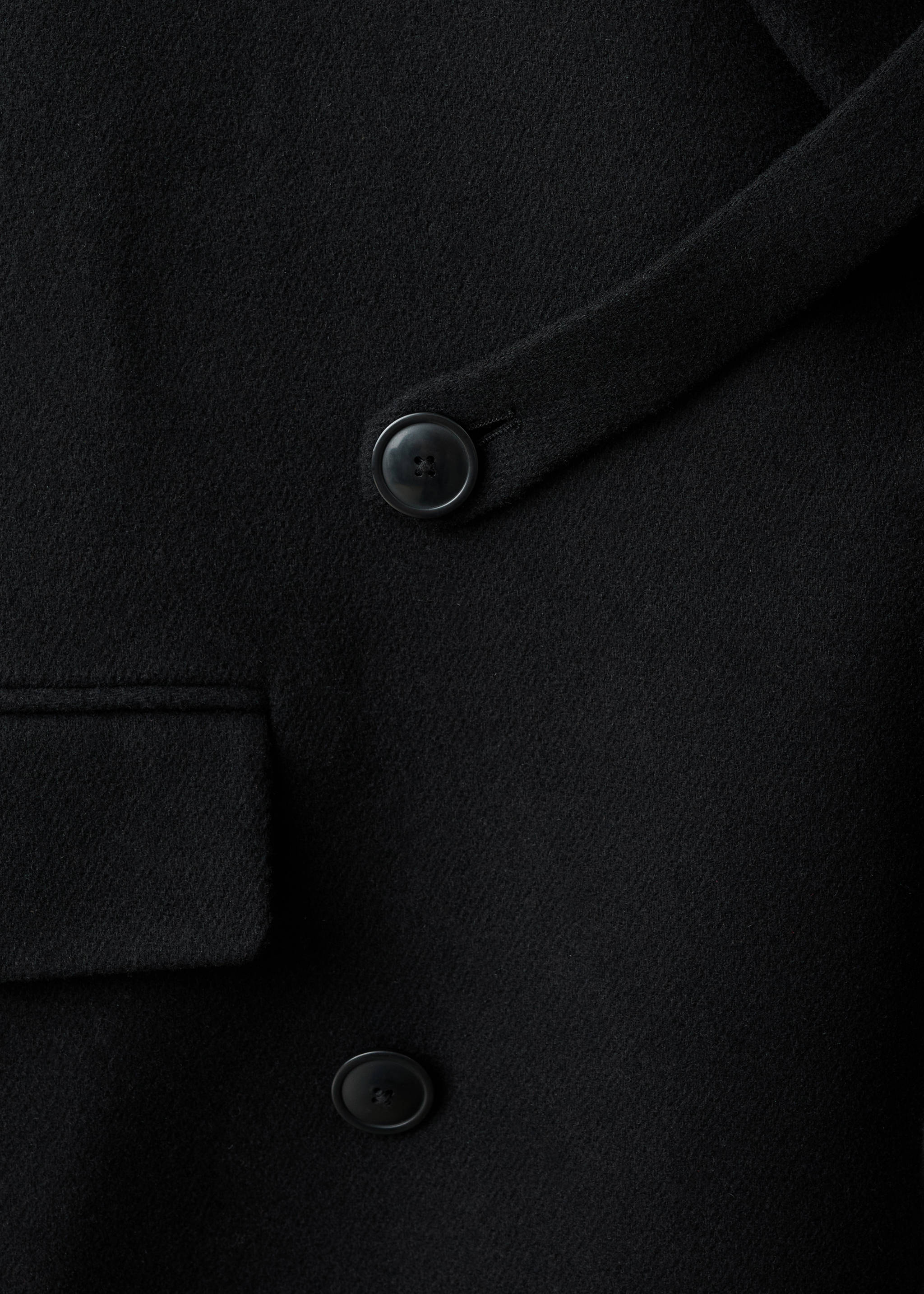 Long double-breasted wool coat - Details of the article 0