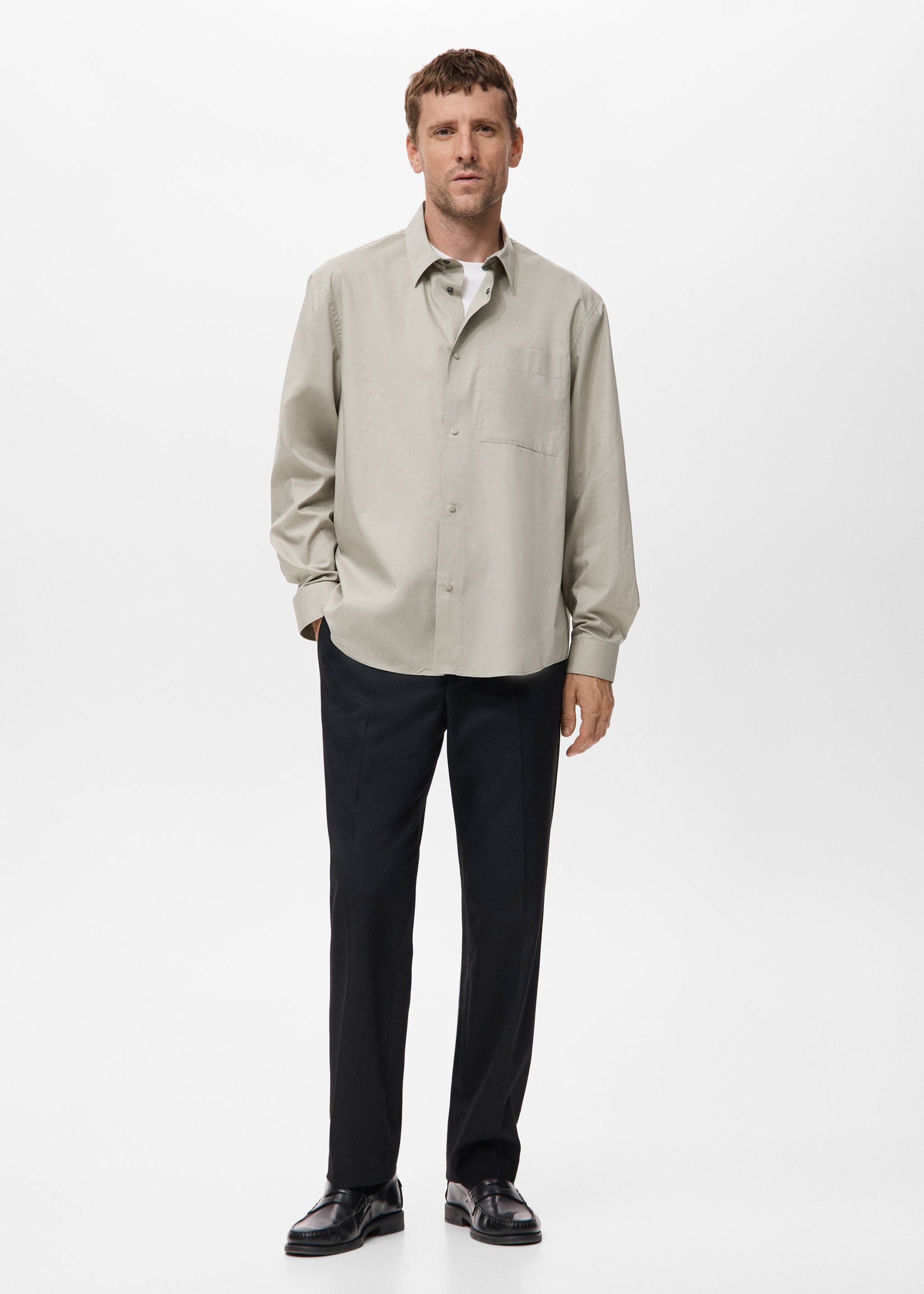 100% cotton relaxed-fit shirt - General plane