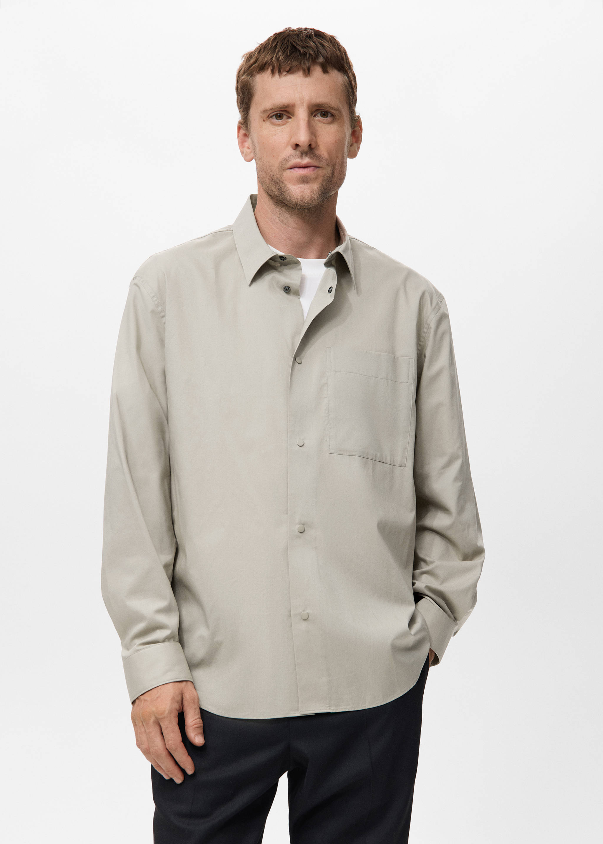100% cotton relaxed-fit shirt - Medium plane
