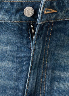 Straight-leg jeans with seam stitching — Dark Vintage Blue 7