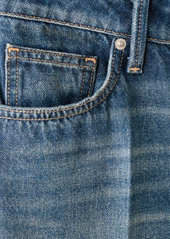 Straight-leg jeans with seam stitching — Dark Vintage Blue 8