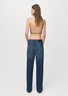 Straight-leg jeans with seam stitching — Dark Vintage Blue 11