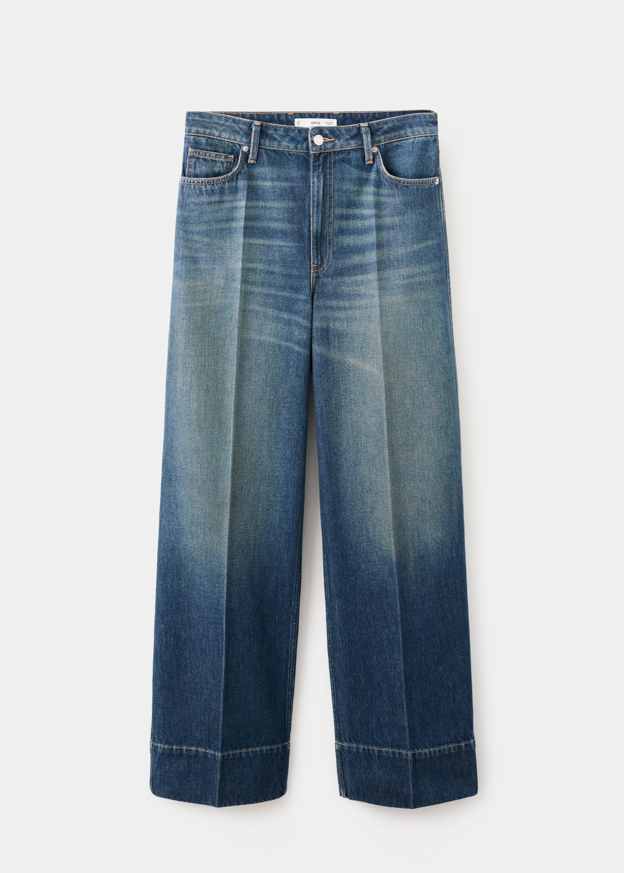 Straight-leg jeans with seam stitching - Article without model