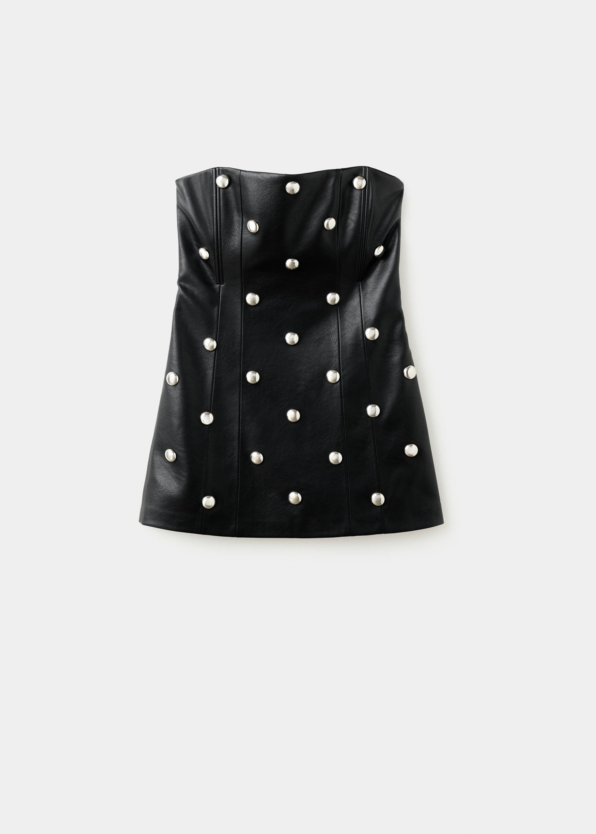 Studded faux-leather dress - Article without model