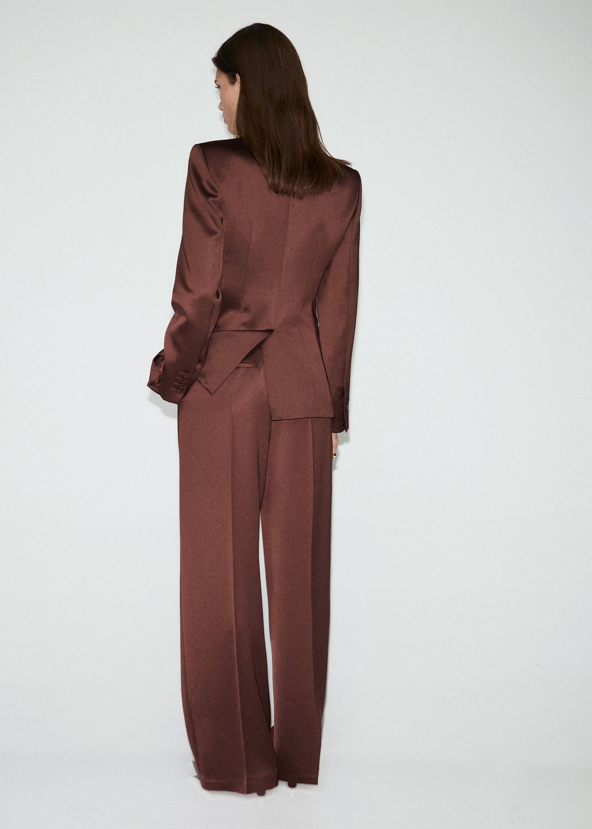 Satin suit trousers - Reverse of the article