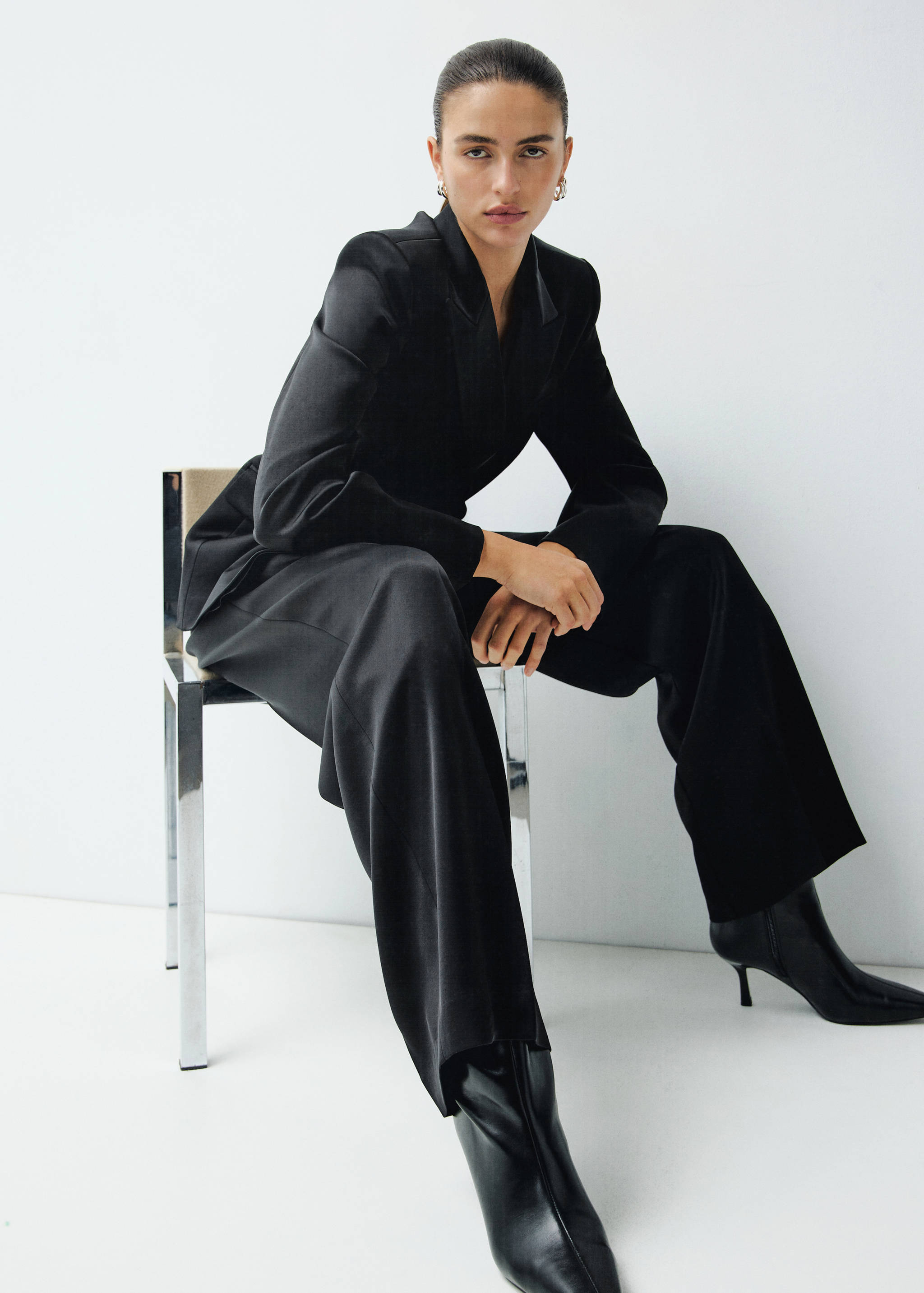 Satin suit trousers - Details of the article 2