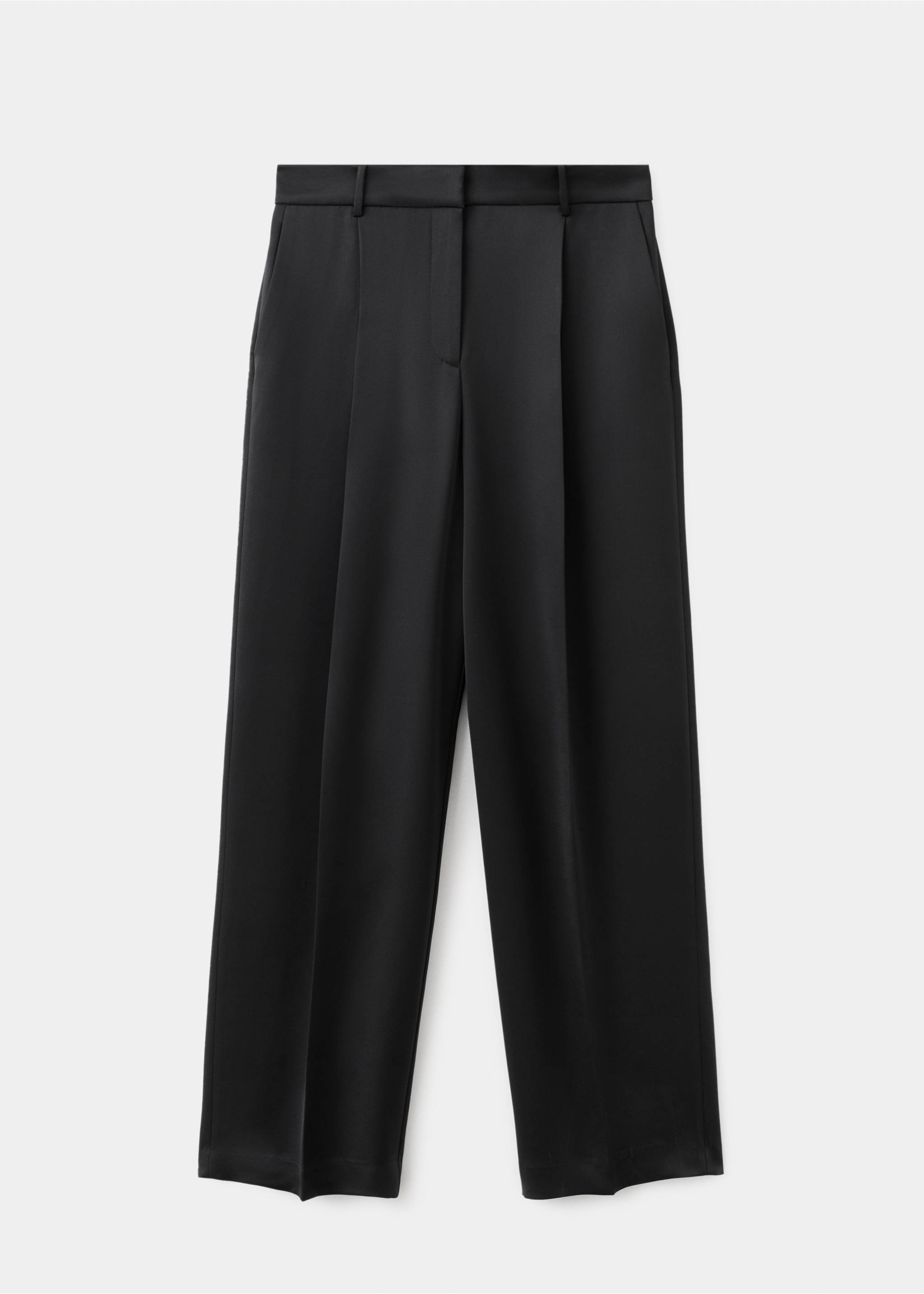 Satin suit trousers - Article without model, Black. Ref: 17039407-00.