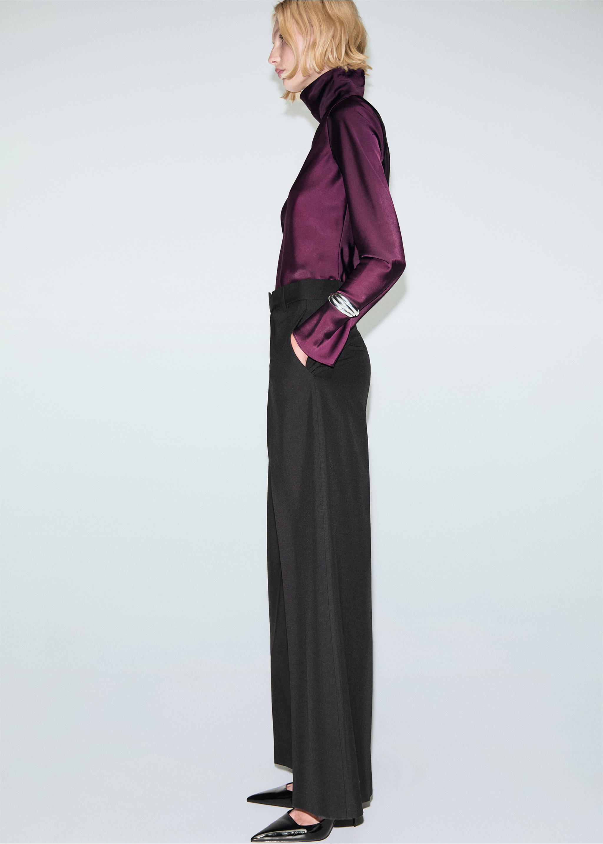 Pantalon costume laine mélangée - Détail de l'article 2, Noir. Ref: 17039408-00.