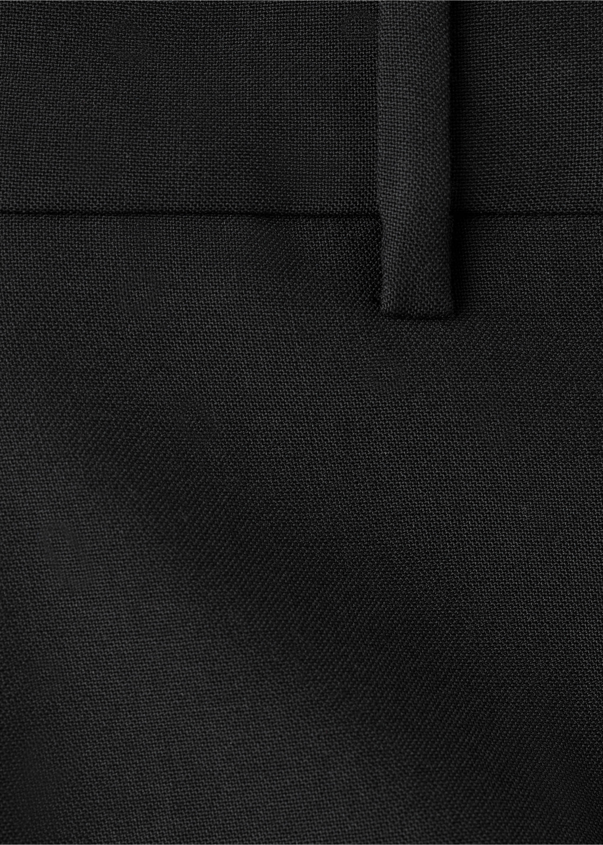 Wool-blend suit trousers - Details of the article 0, Black. Ref: 17039408-00.