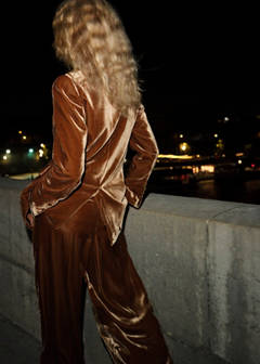 Velvet suit trousers — Caramel 3