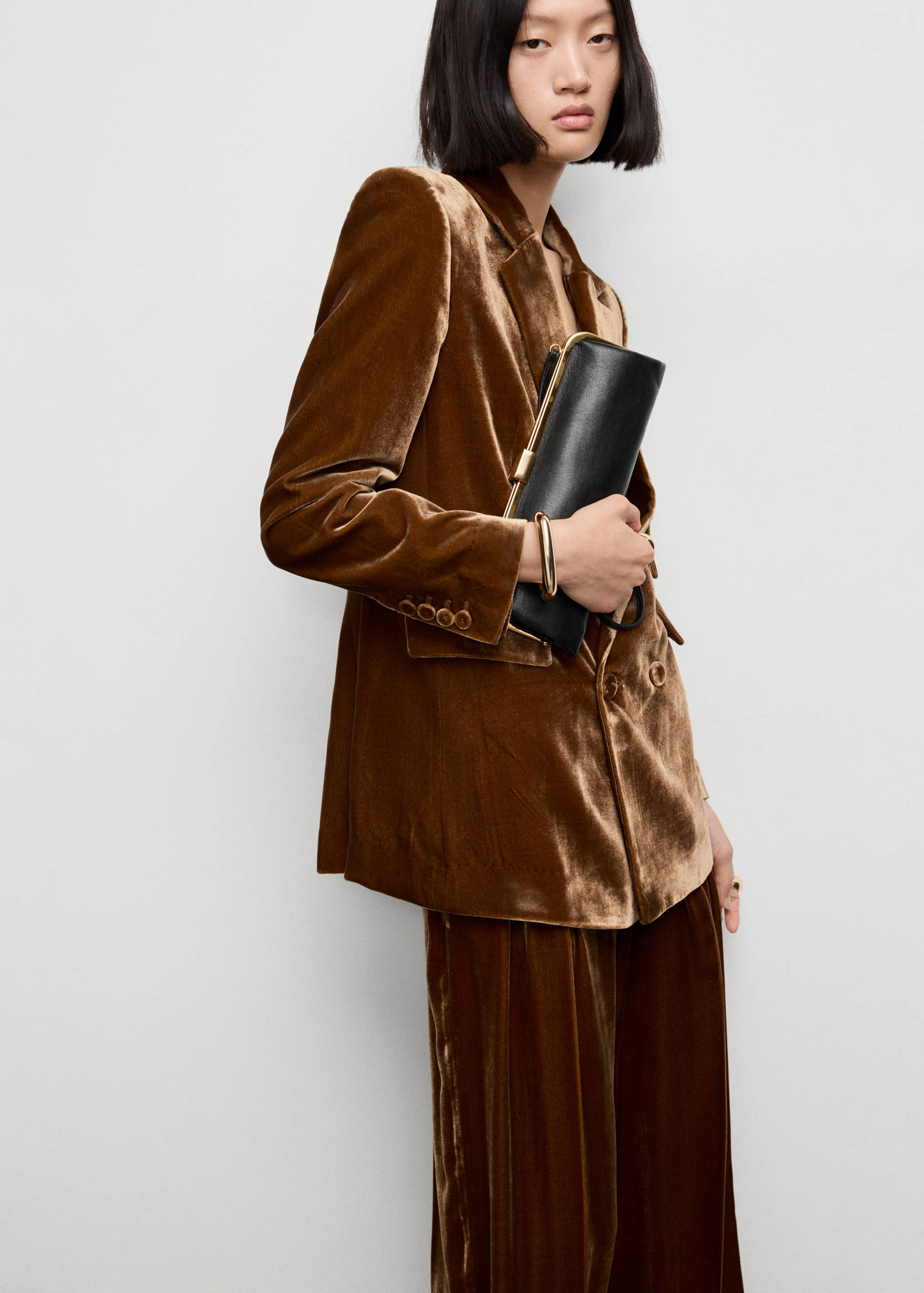 Velvet suit trousers - Details of the article 1