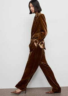 Velvet suit trousers — Caramel 5