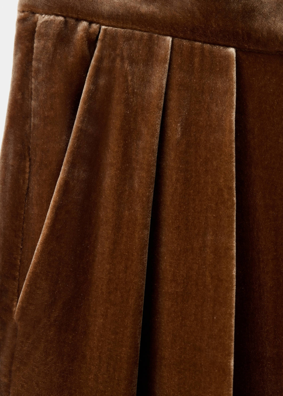 Velvet suit trousers — Caramel