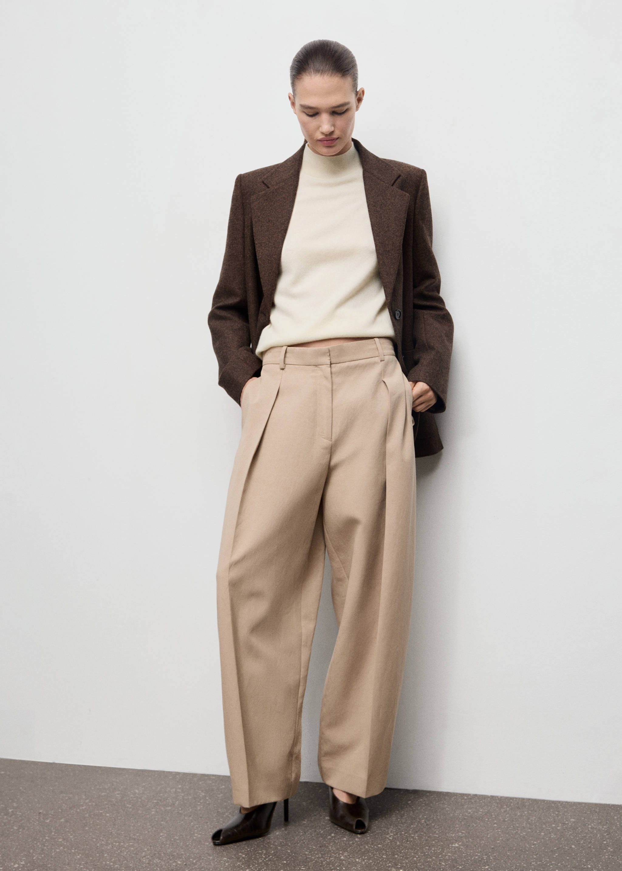 Pull-over 100 % cachemire col montant - Plan général