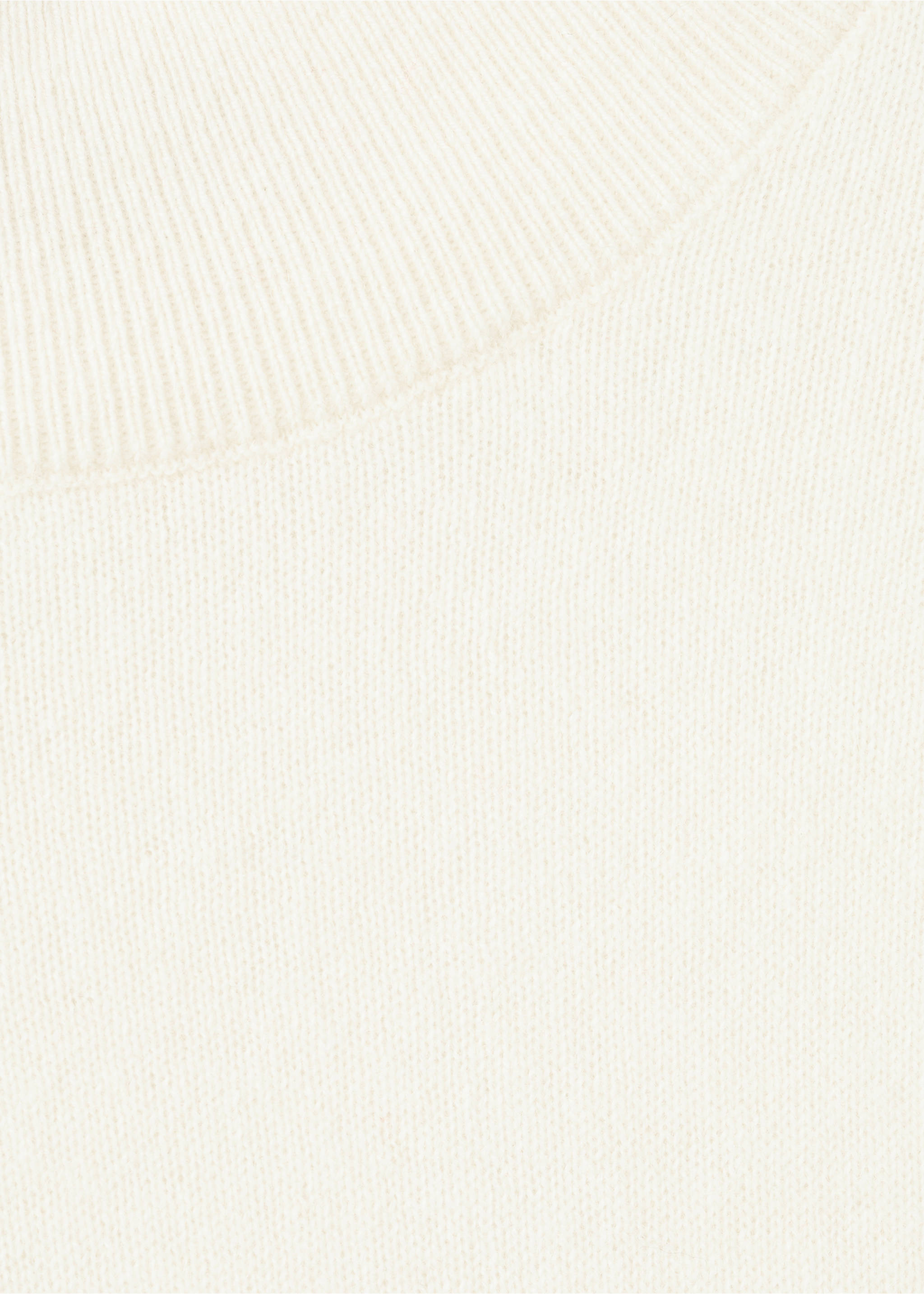 Pull-over 100 % cachemire col montant - Détail de l'article 8, Écru. Ref: 17039606-00.
