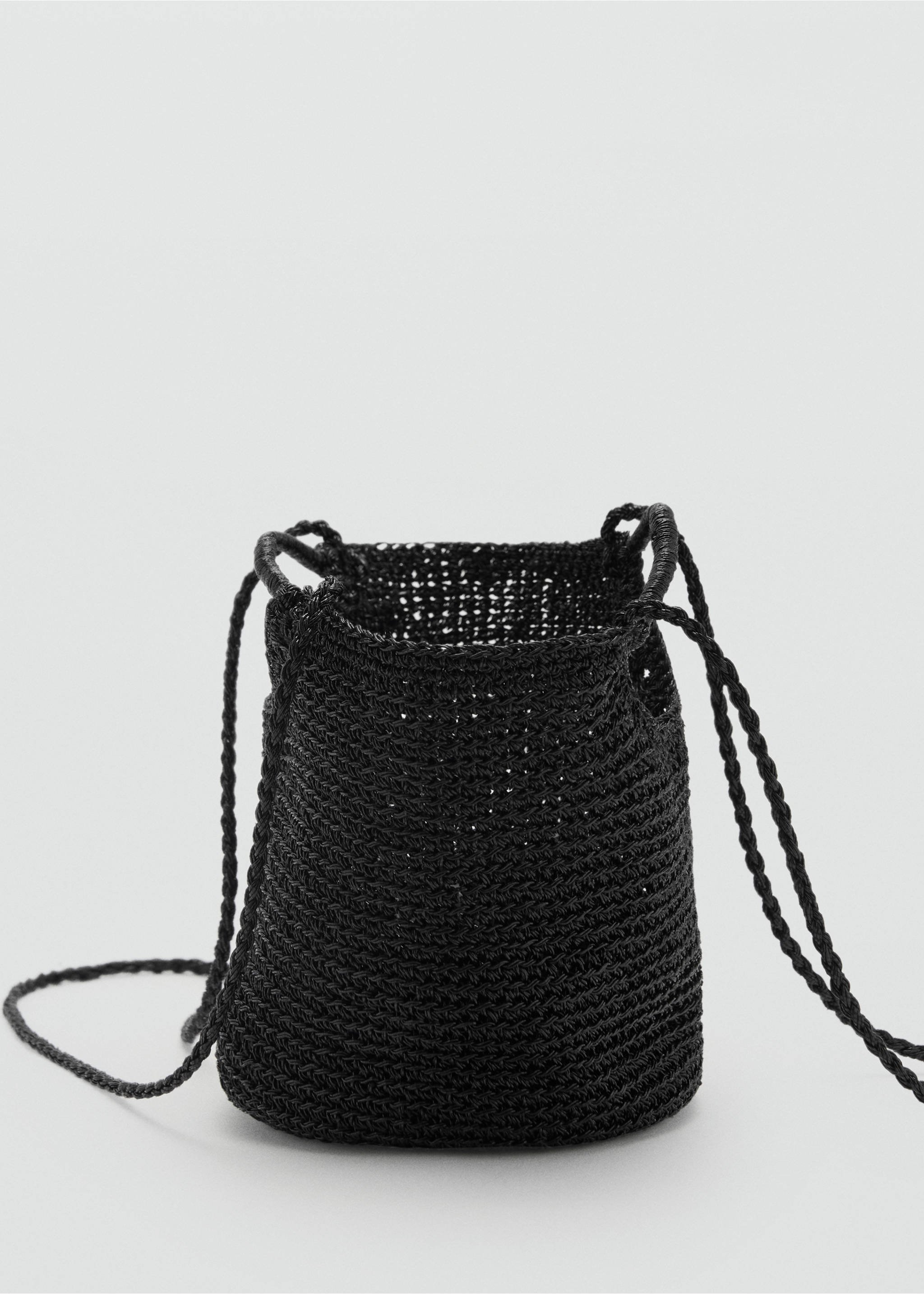 Mini sac bandoulière en tissu - Détail de l'article 3, Noir. Ref: 17041123-00.