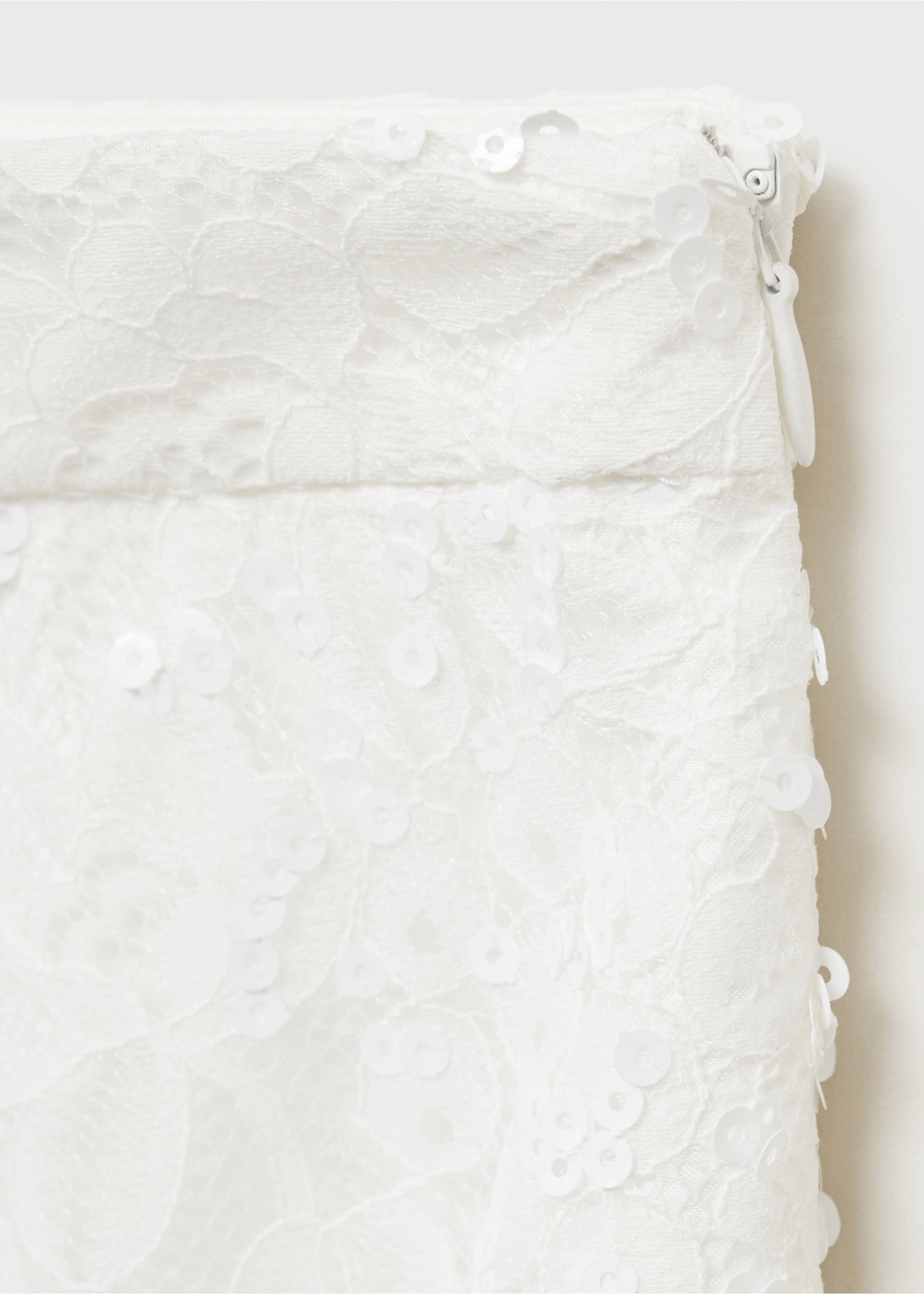 Jupe longue dentelle - Détail de l'article 8, Blanc. Ref: 17041126-00.