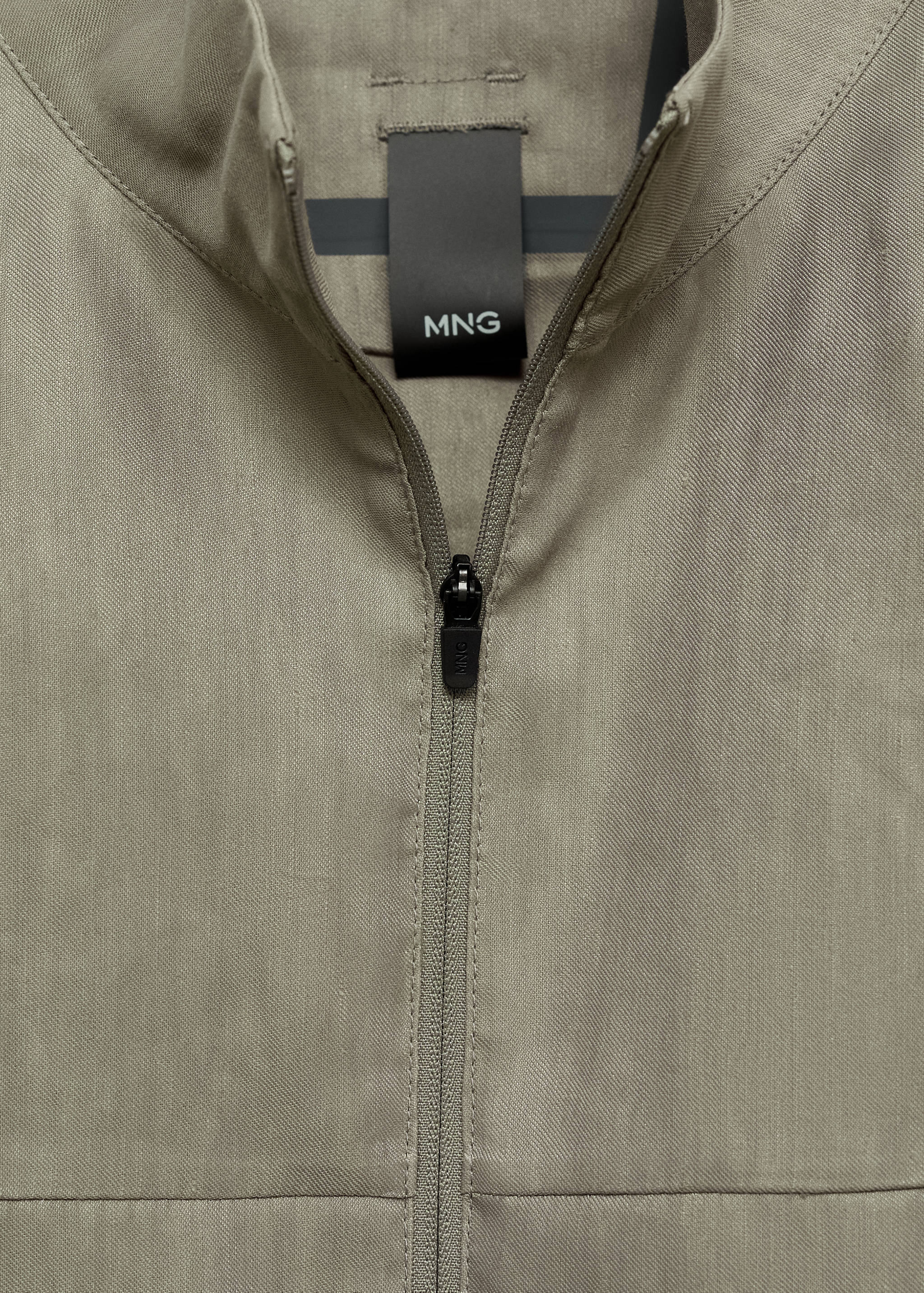 Zipper linen jacket - Details of the article 8