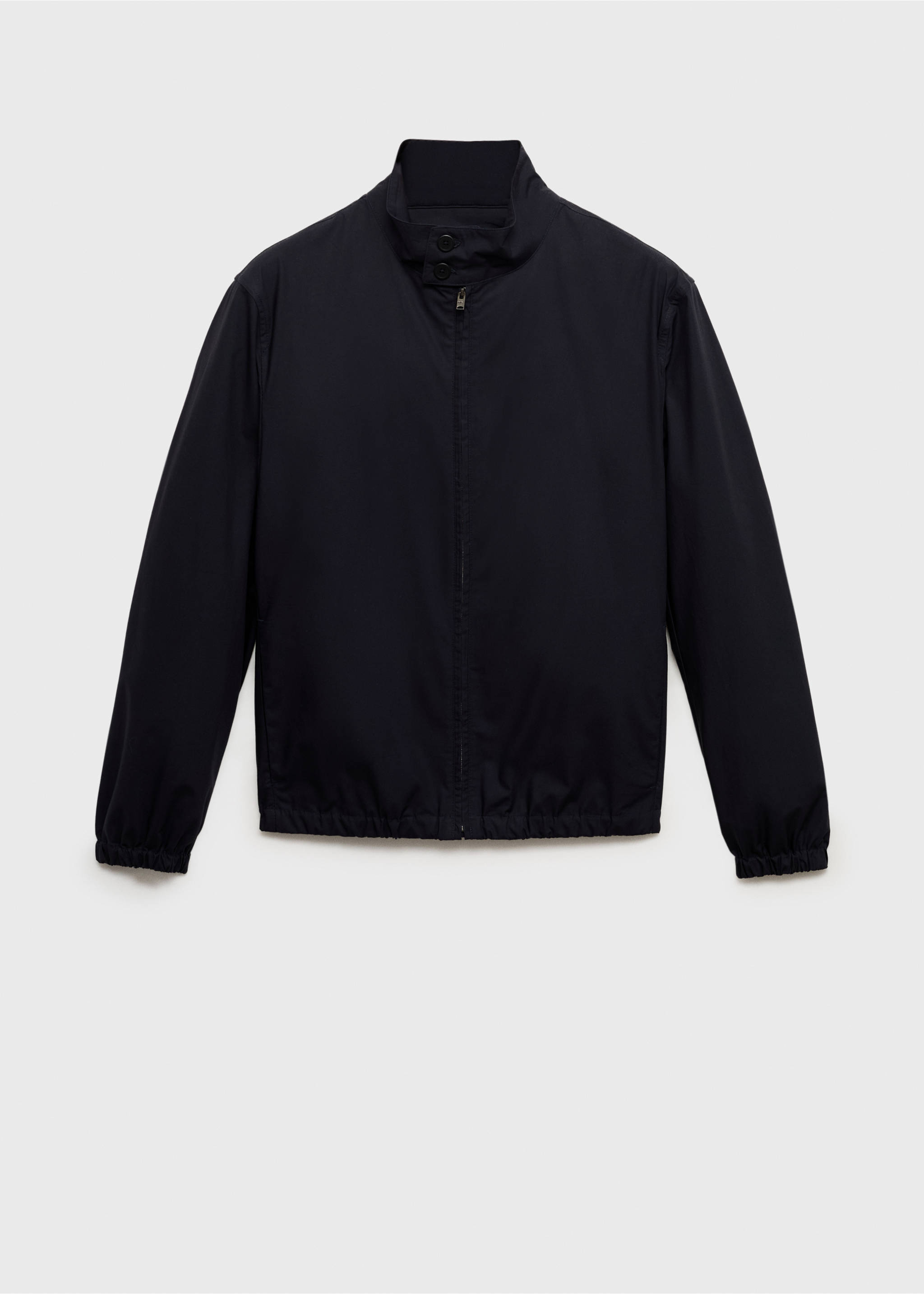 Veste coton col à boutons - Article sans modèle, Bleu marine. Ref: 17041134-00.