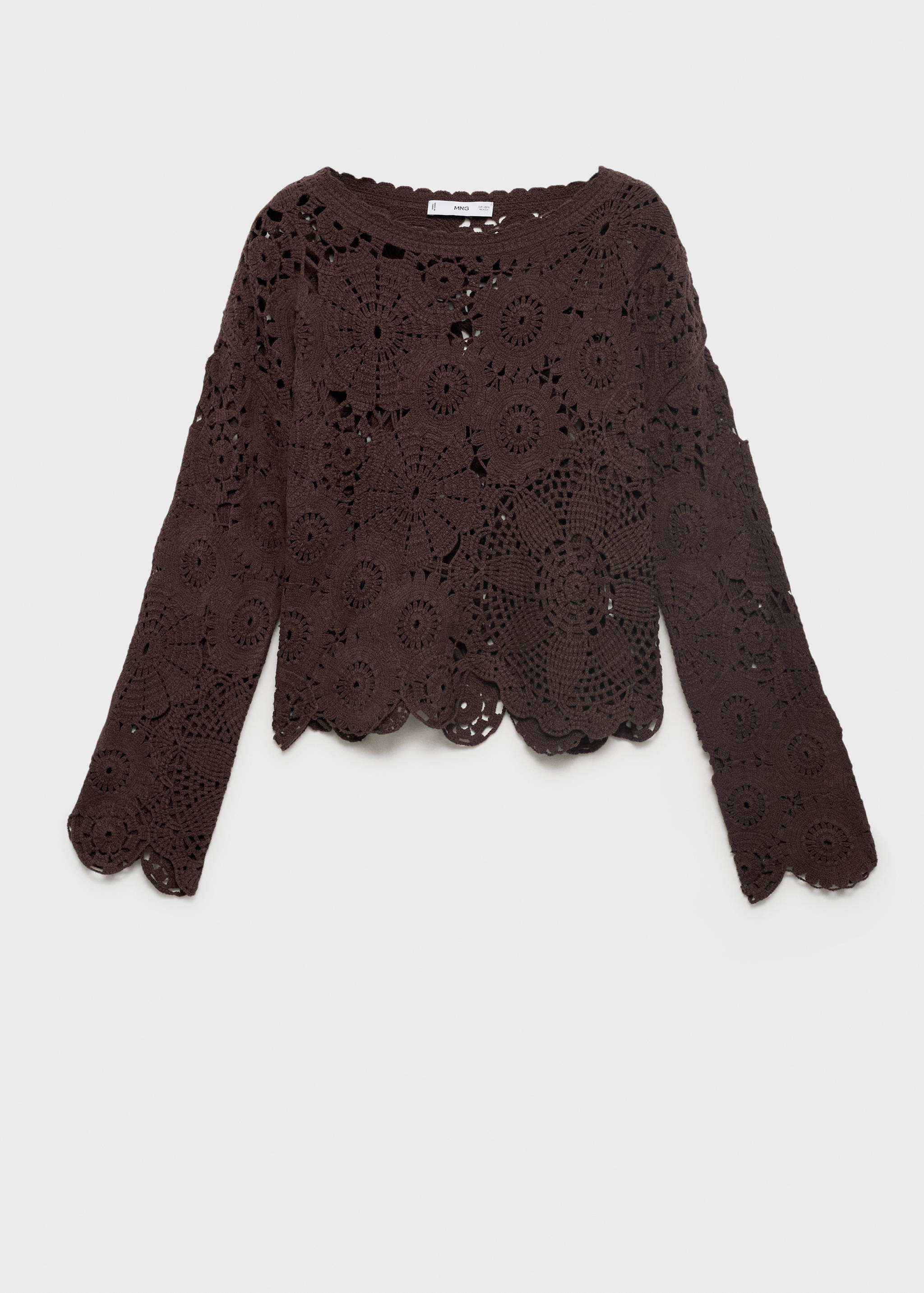 Crochet sweater with flowers - Article without model