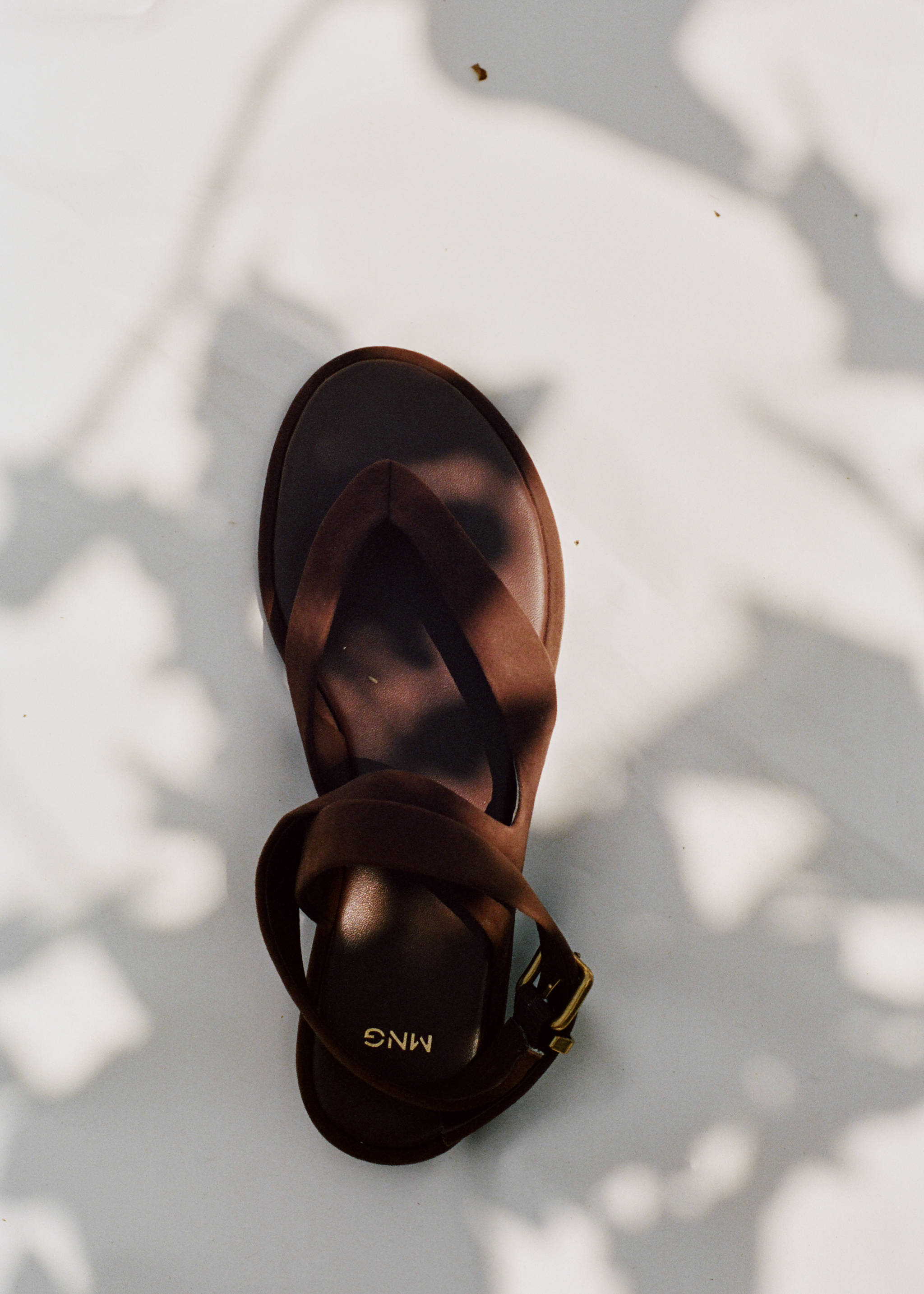 Suede straps sandals - General plane, Chocolate. Ref: 17041140-00.