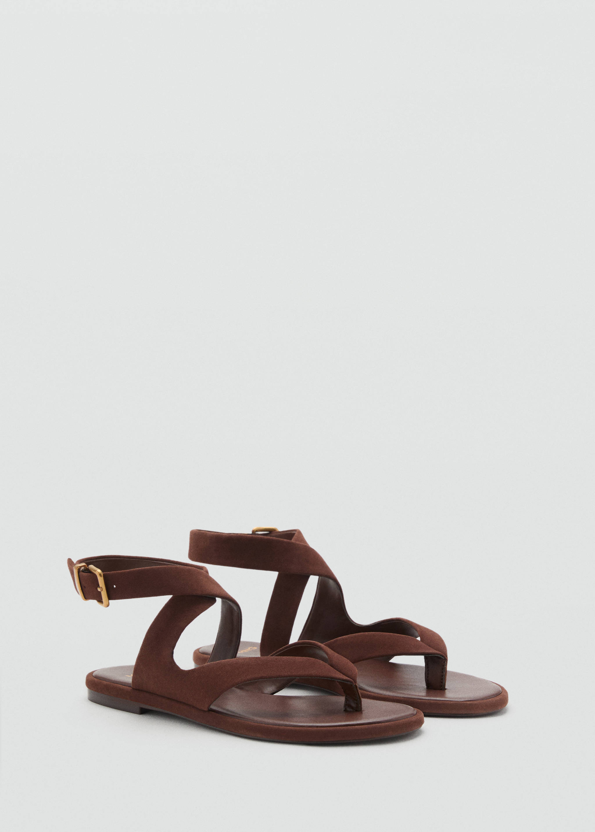 Suede straps sandals - Medium plane