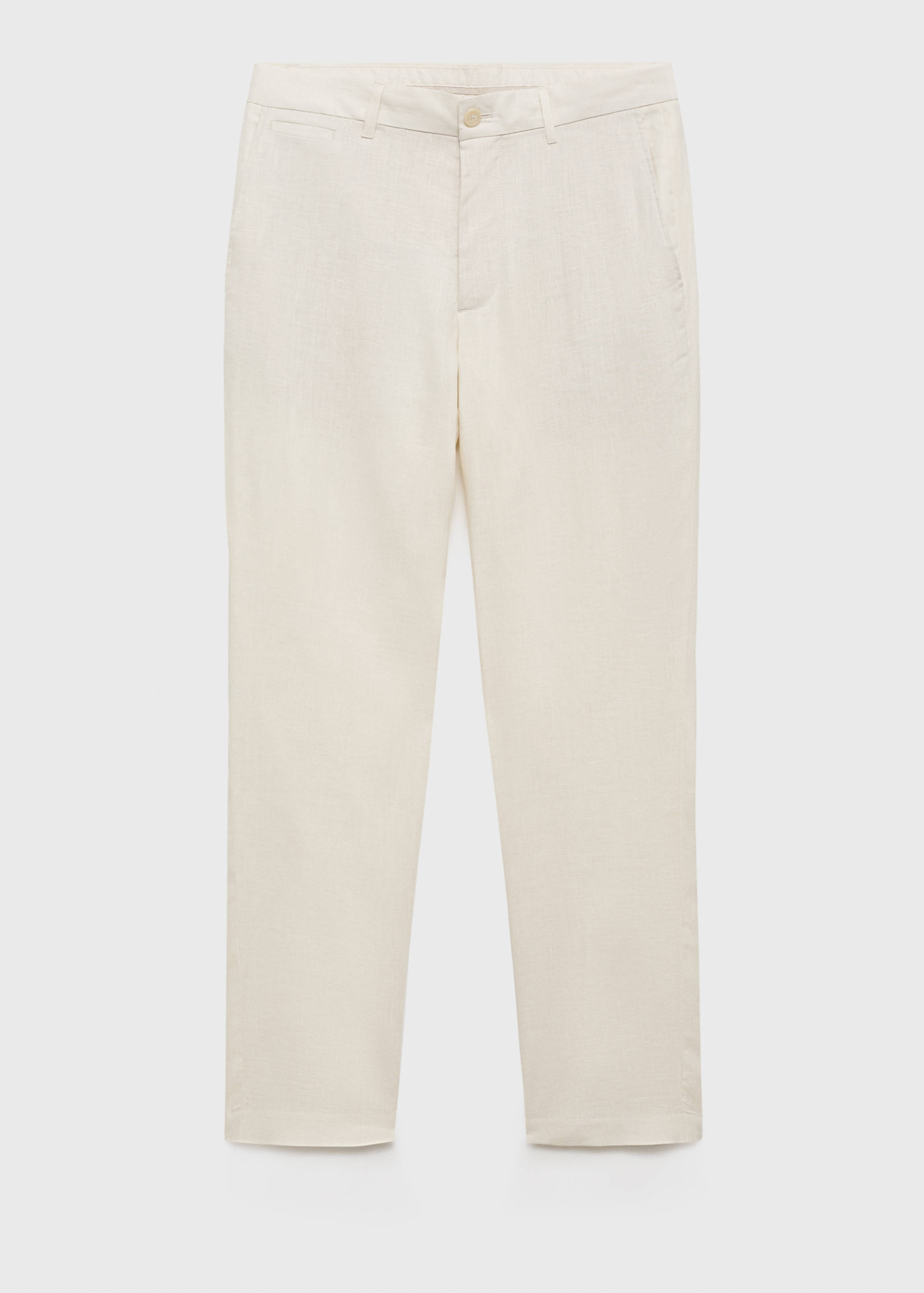 Slim-fit 100% linen trousers - Article without model