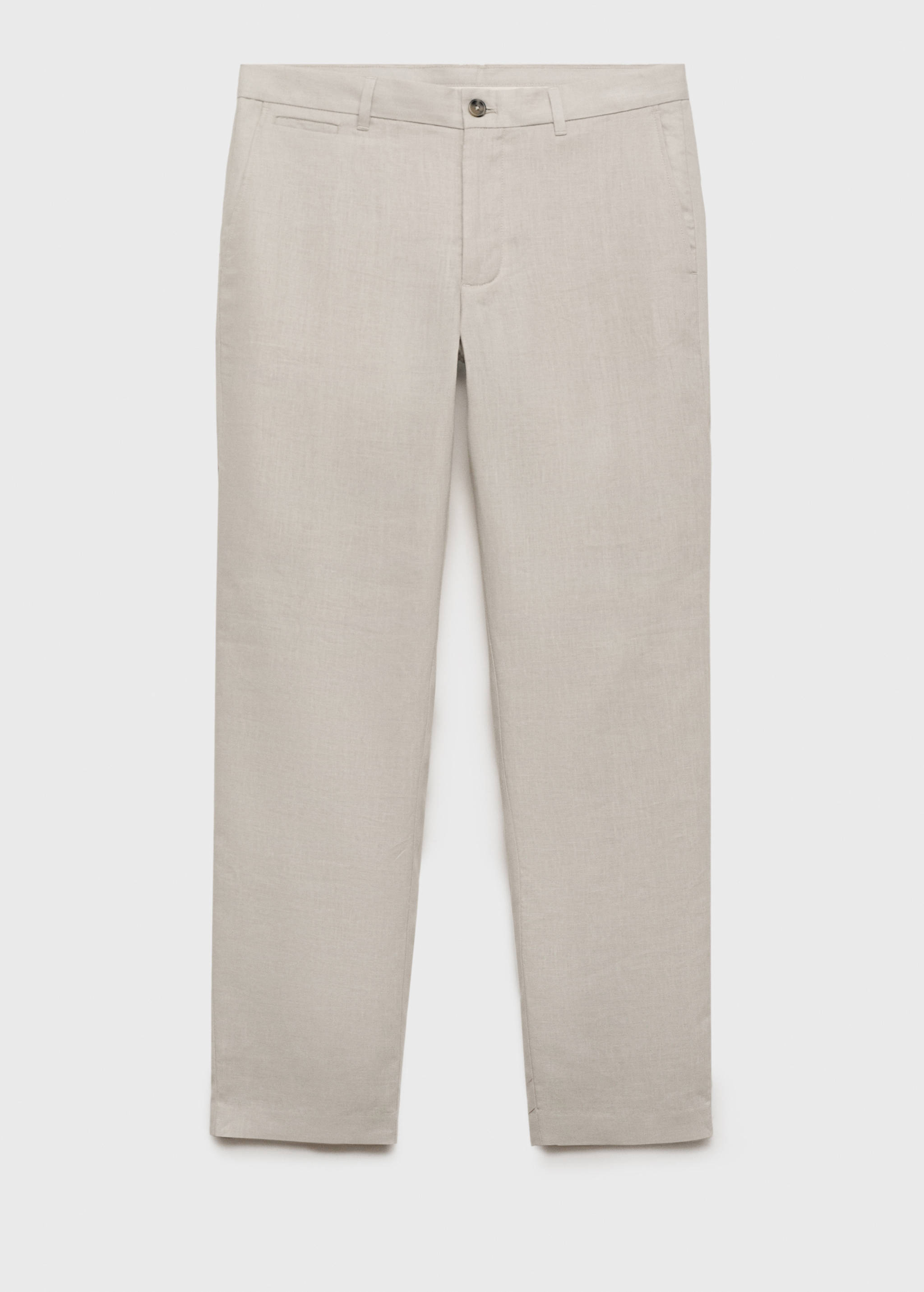Slim-fit 100% linen trousers - Article without model