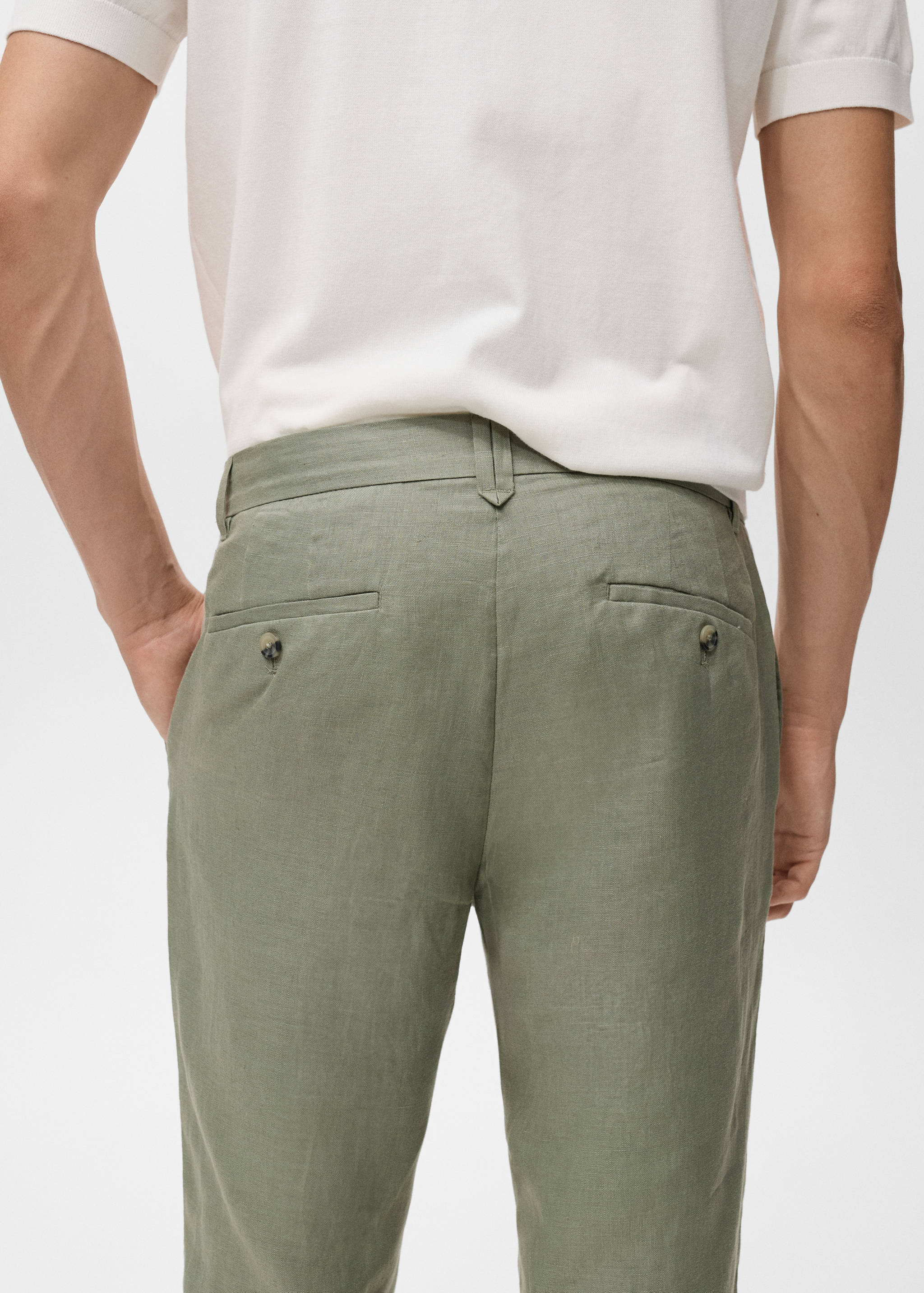 Pantalón 100% lino slim fit - Detalle del artículo 3
