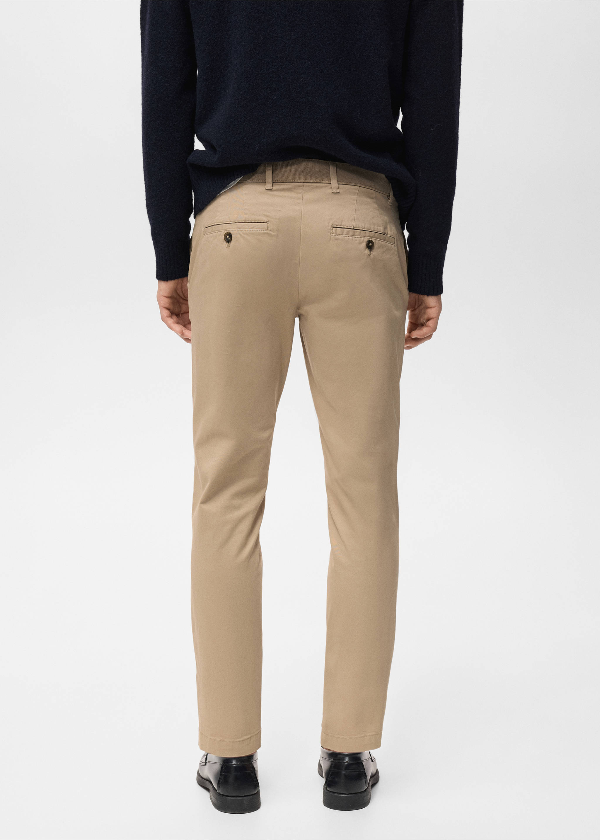 Pantalón Prato chino cropped tappered - Reverso del artículo, Beige. Ref: 17041144-00.