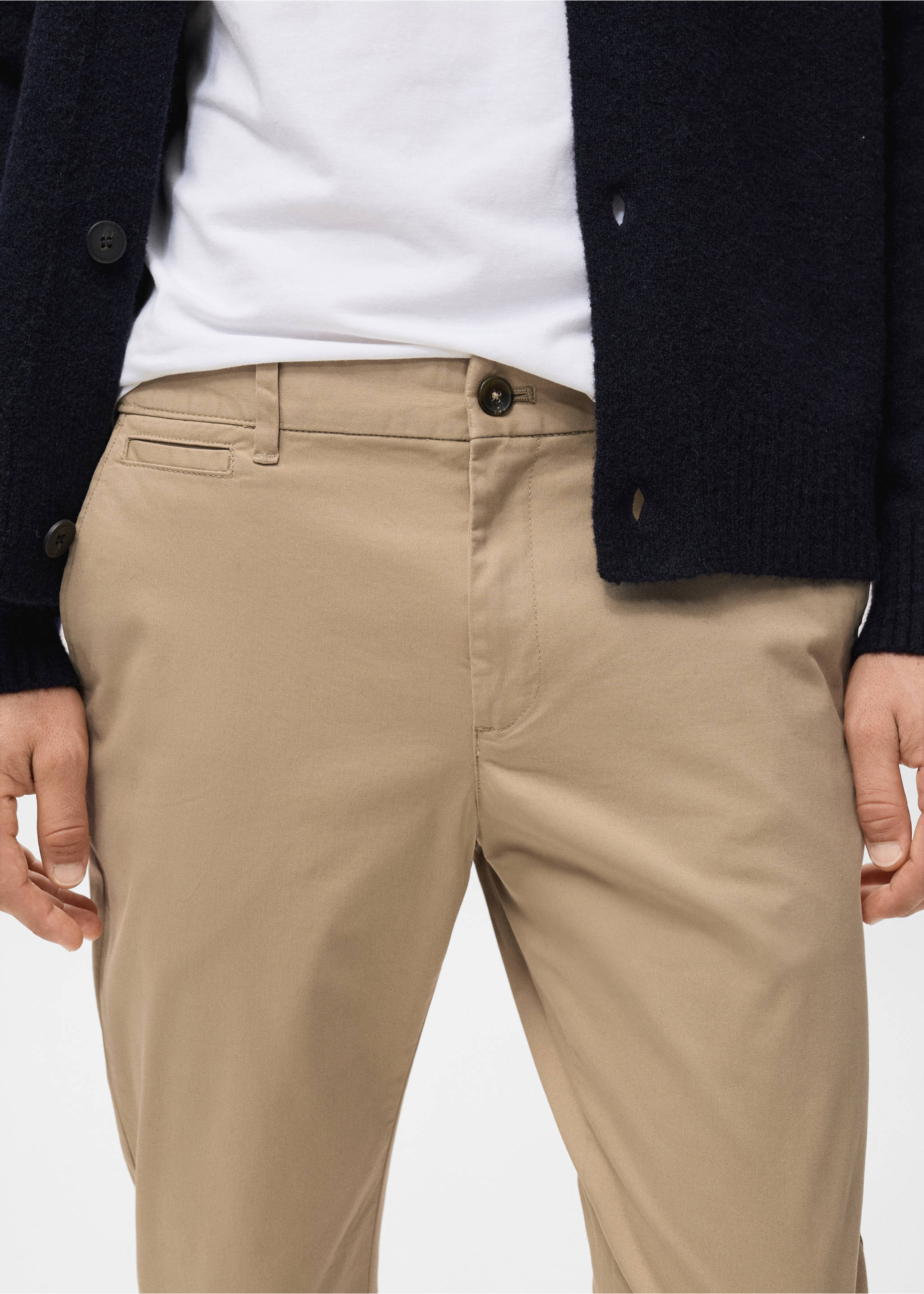 Pantalón Prato chino cropped tappered - Detalle del artículo 1, Beige. Ref: 17041144-00.