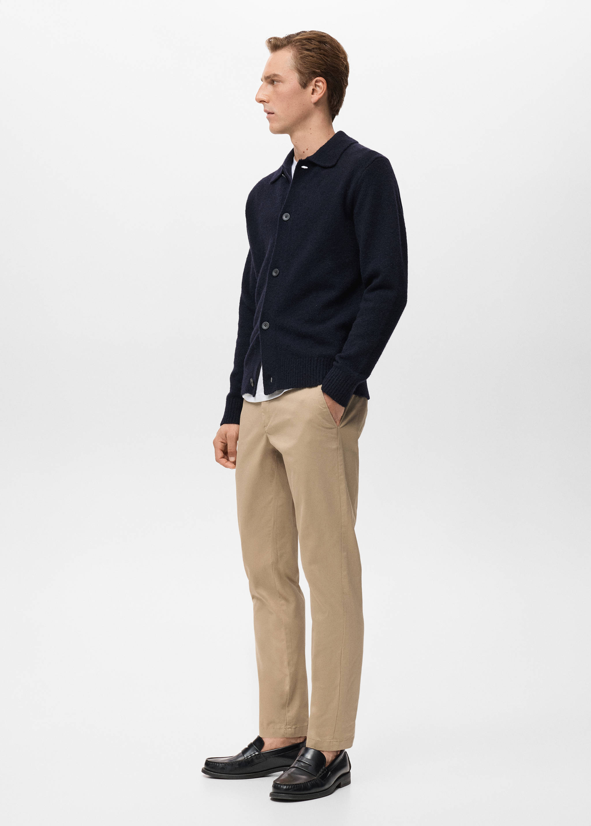 Calças chino Parto cropped e tapered fit - Pormenor do artigo 2