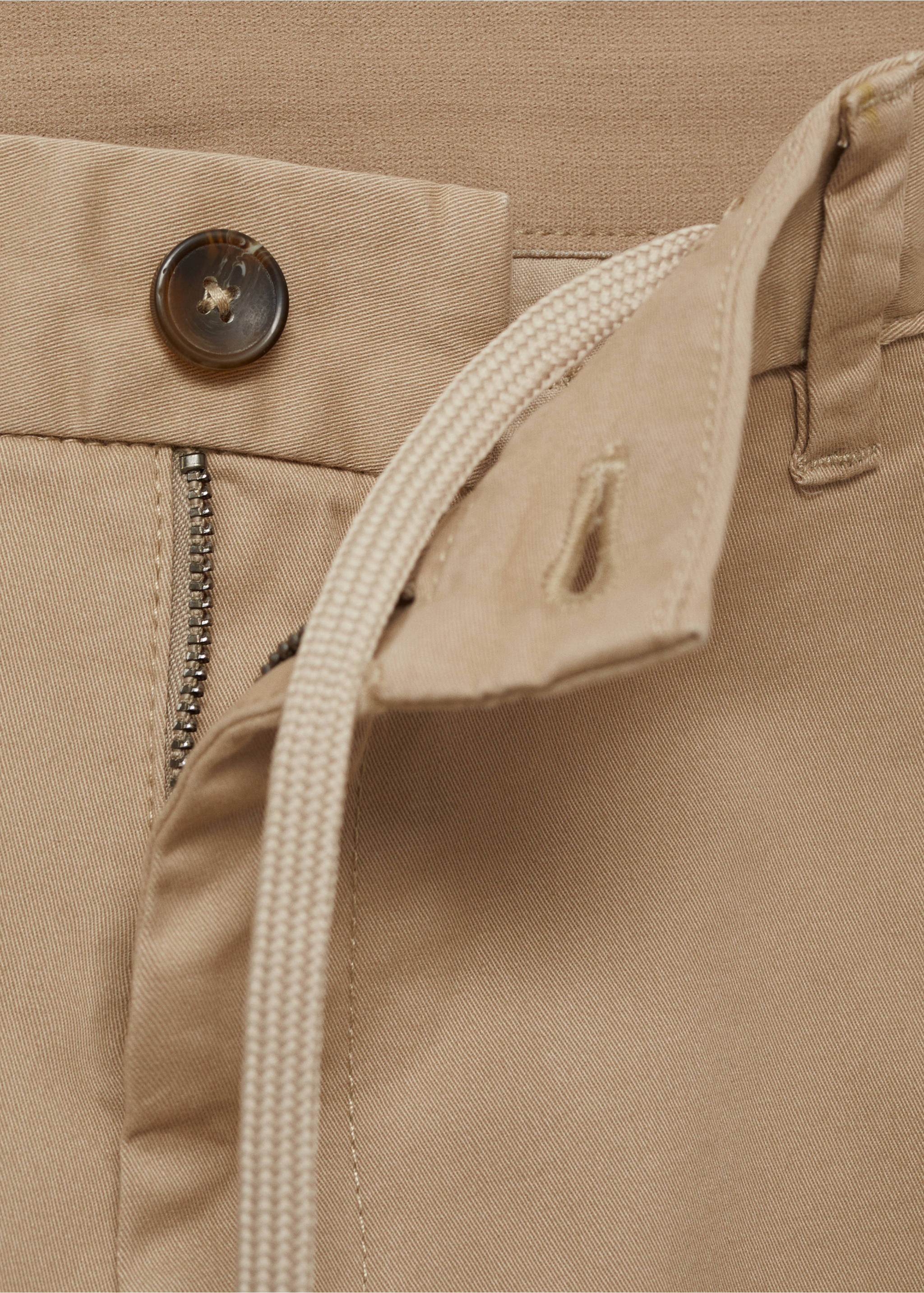 Pantalón Prato chino cropped tappered - Detalle del artículo 8, Beige. Ref: 17041144-00.