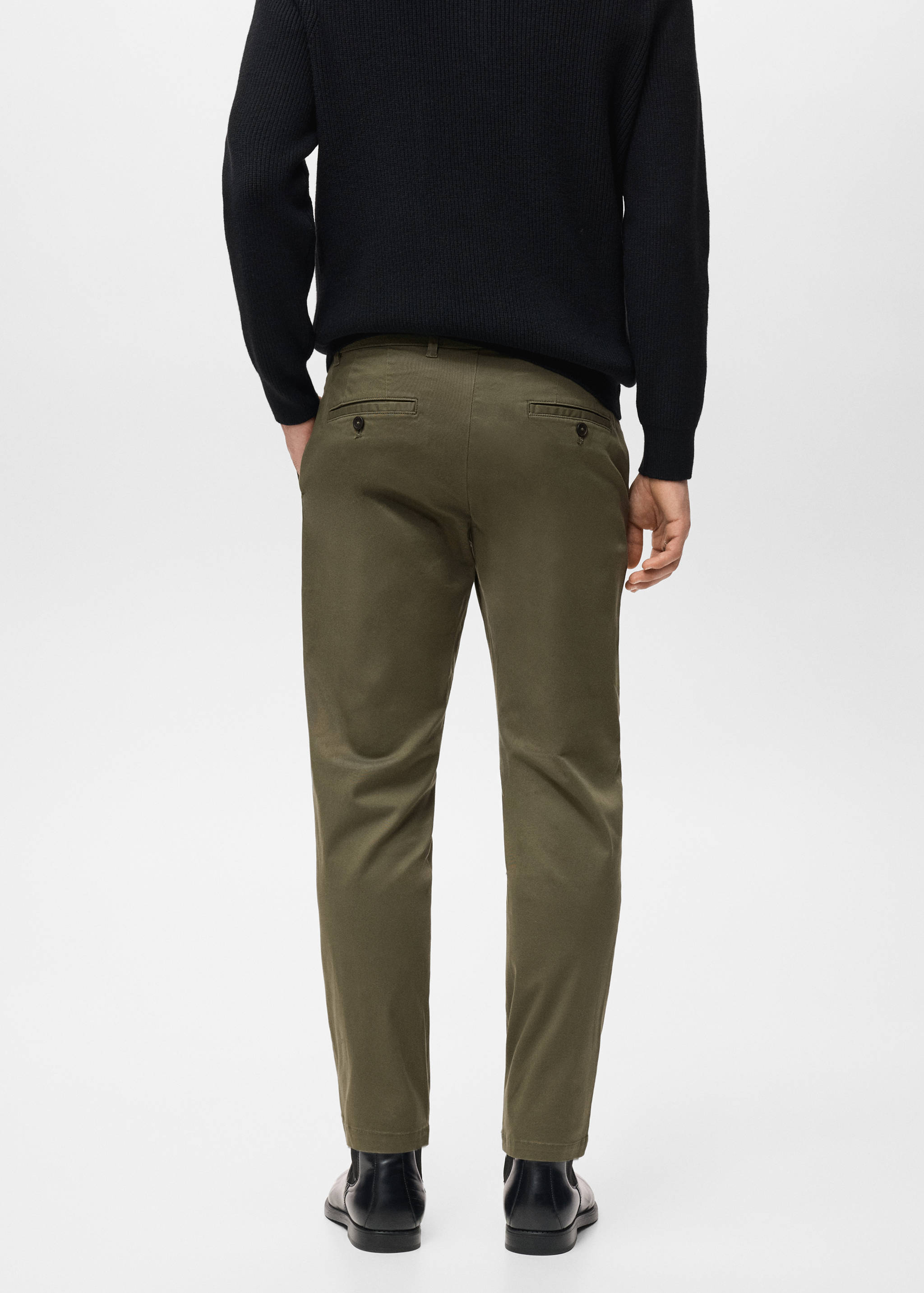 Calças chino Parto cropped e tapered fit - Verso do artigo