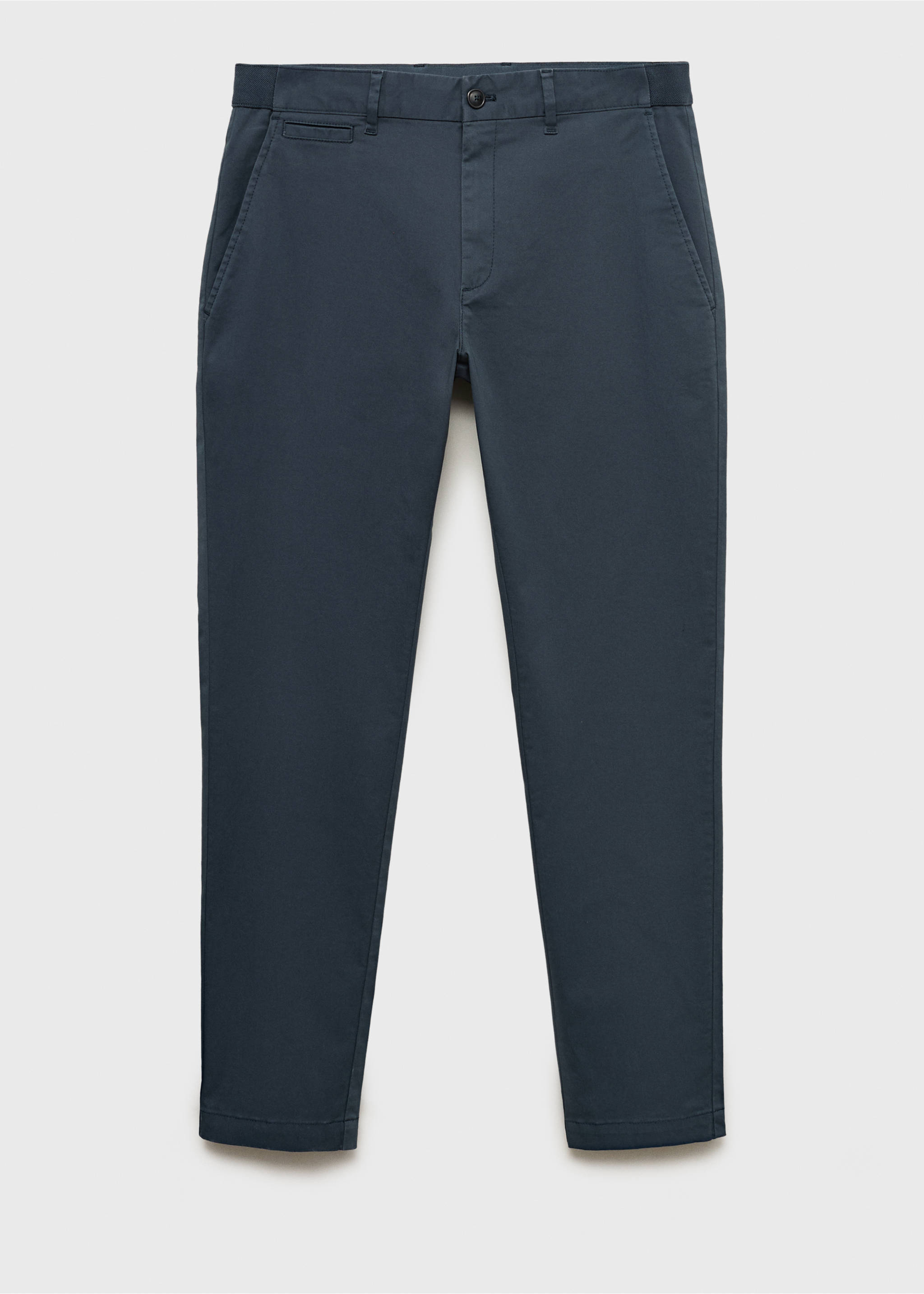 Prato cropped tapered chino trousers - Article without model, Indigo Blue. Ref: 17041144-00.