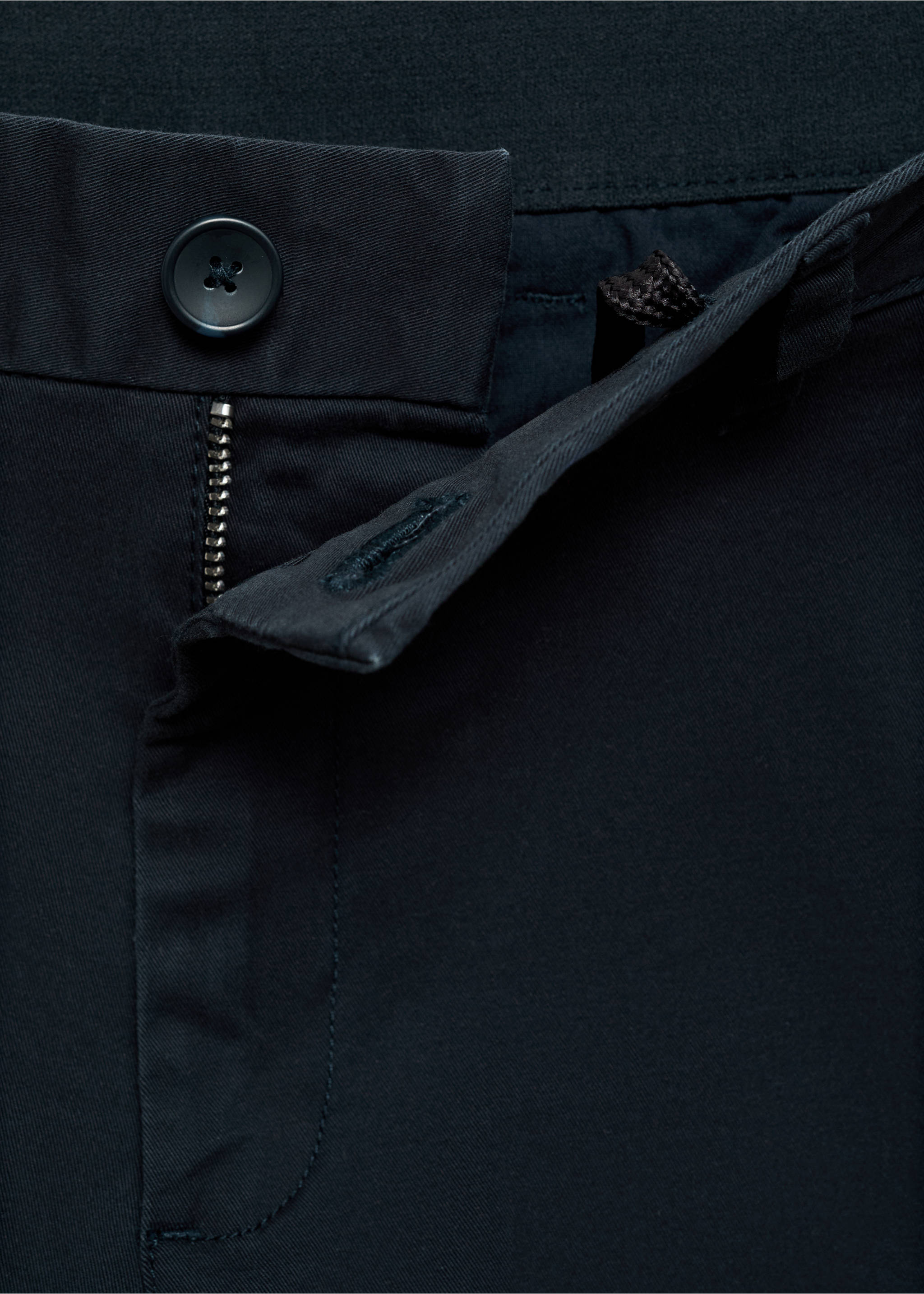 Pantalón Prato chino cropped tappered - Detalle del artículo 8, Azul marino oscuro. Ref: 17041144-00.