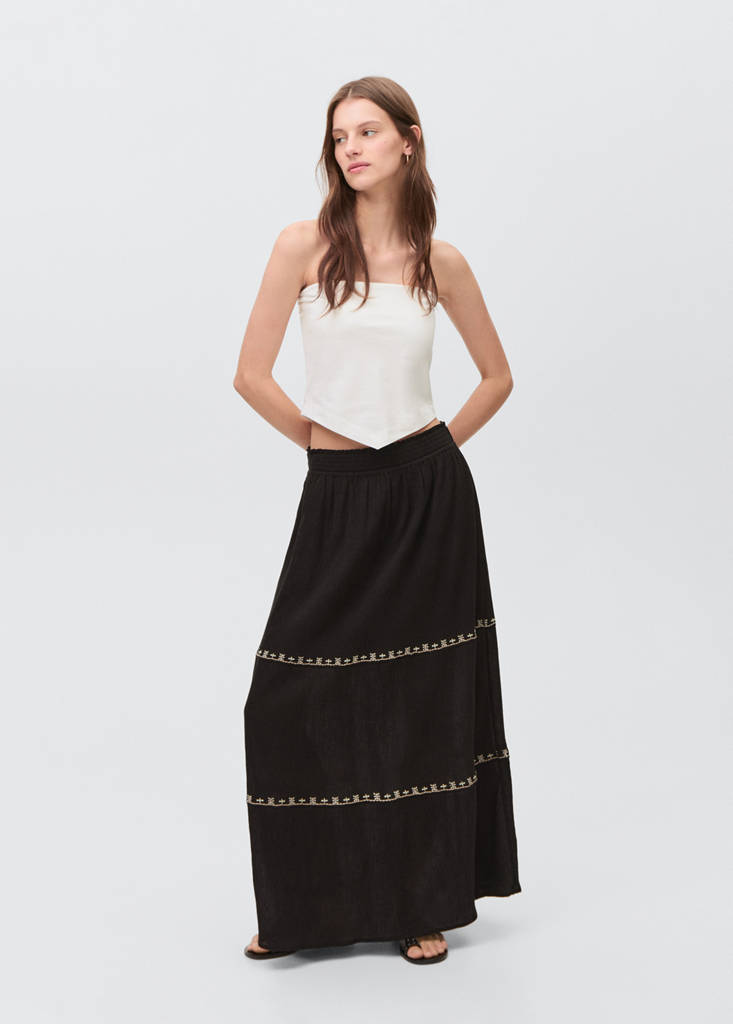 V-neck bandana top — Off White