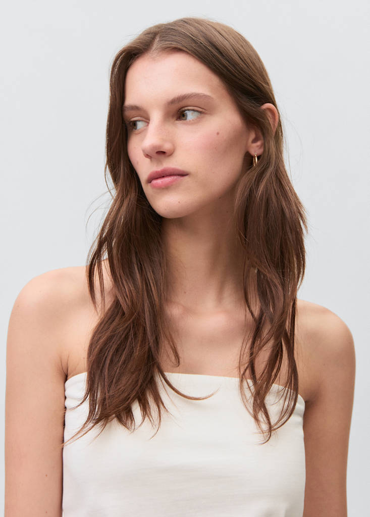 V-neck bandana top — Off White