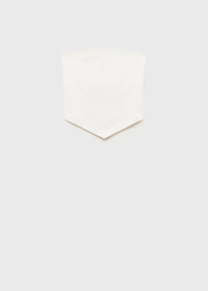 V-neck bandana top — Off White