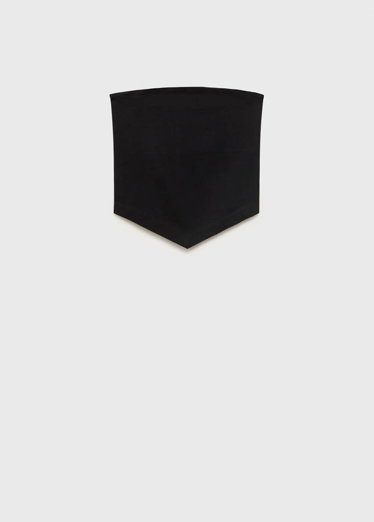 V-neck bandana top — Black