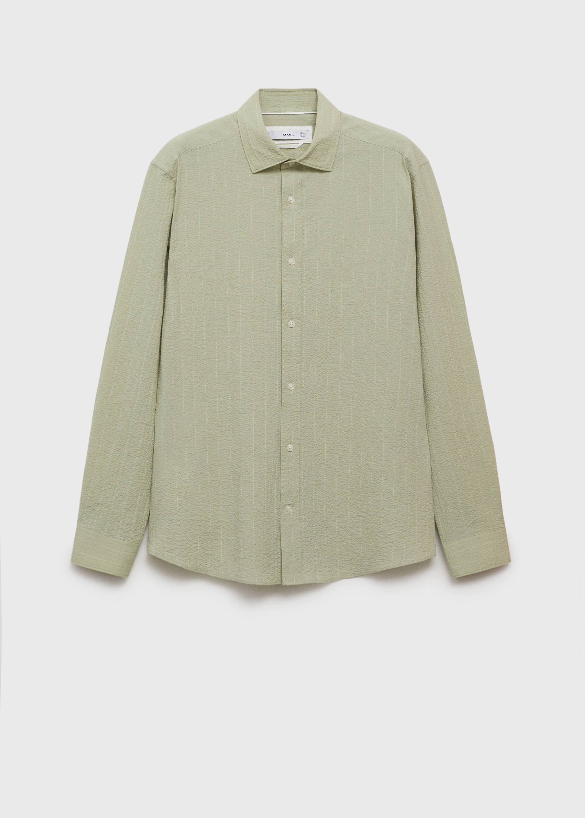 Regular-fit stripe-textured shirt - Article without model