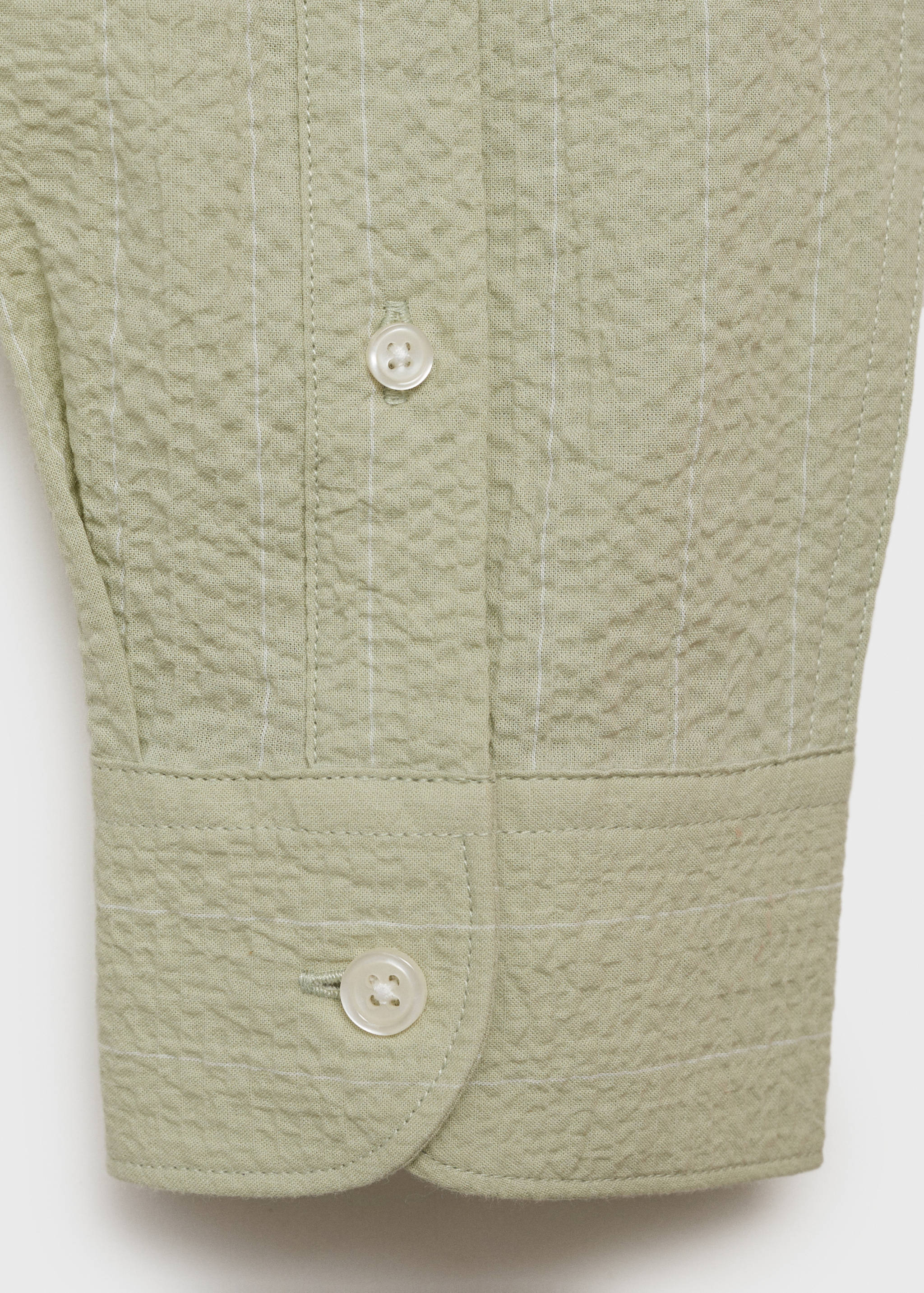 Regular-fit stripe-textured shirt - Details of the article 0