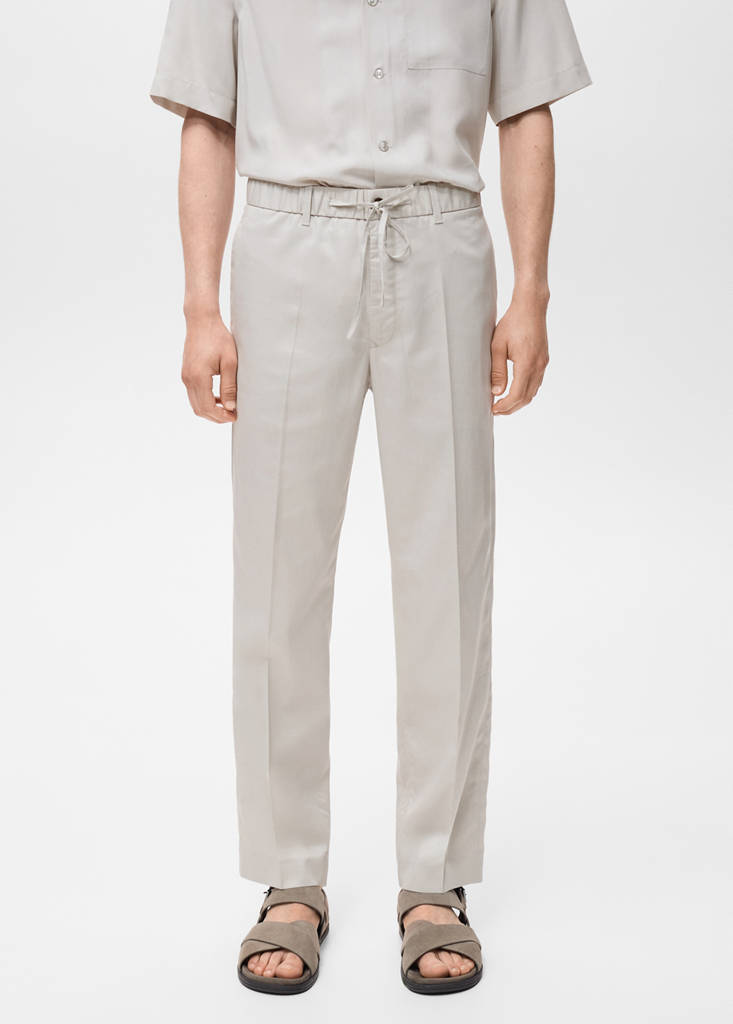 Lyocell cotton joggers — Ice Grey