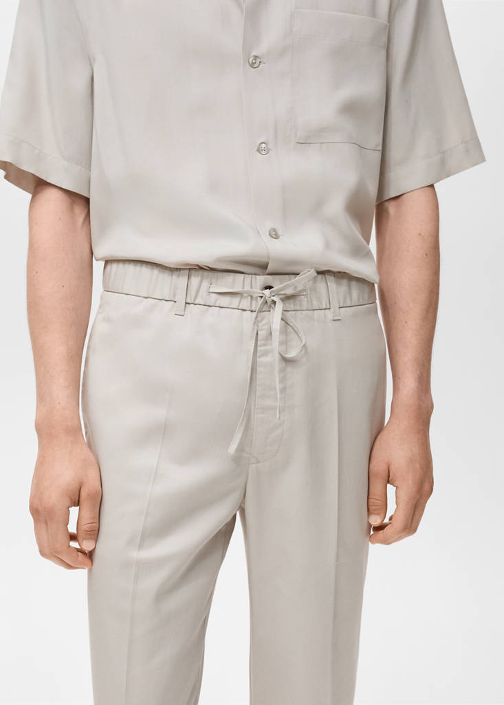 Lyocell cotton joggers — Ice Grey